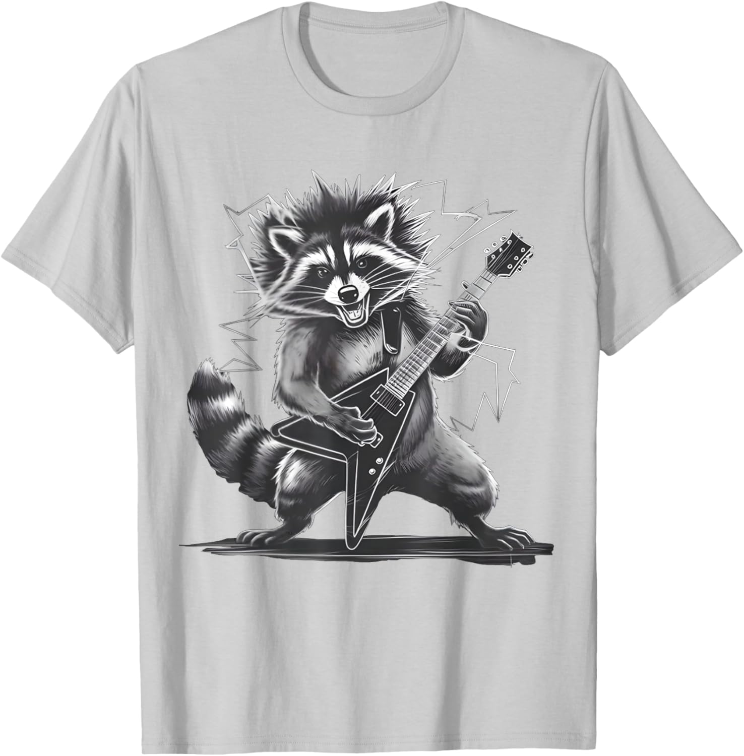 Funny Raccoon Rock and Roll T-Shirt for Men, Women, and Kids - 16