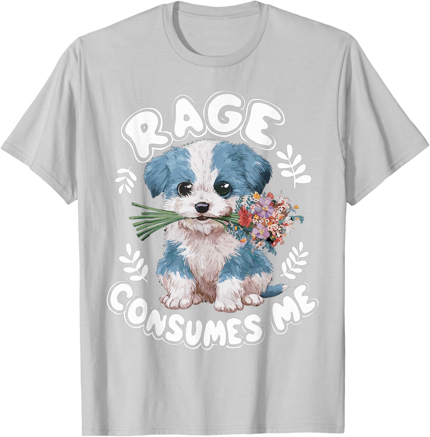Cute Puppy Rage Cat Meme T-Shirt for Men and Women - Funny Gift Idea - 14