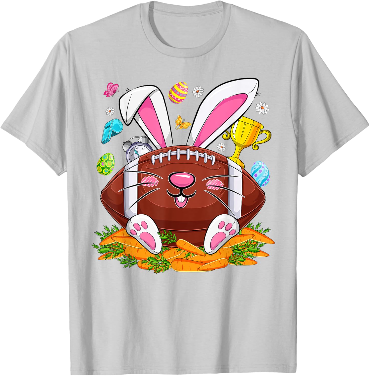 Funny Bunny Face Eggs T-Shirt for Men and Boys - Happy Easter Day Apparel - 5