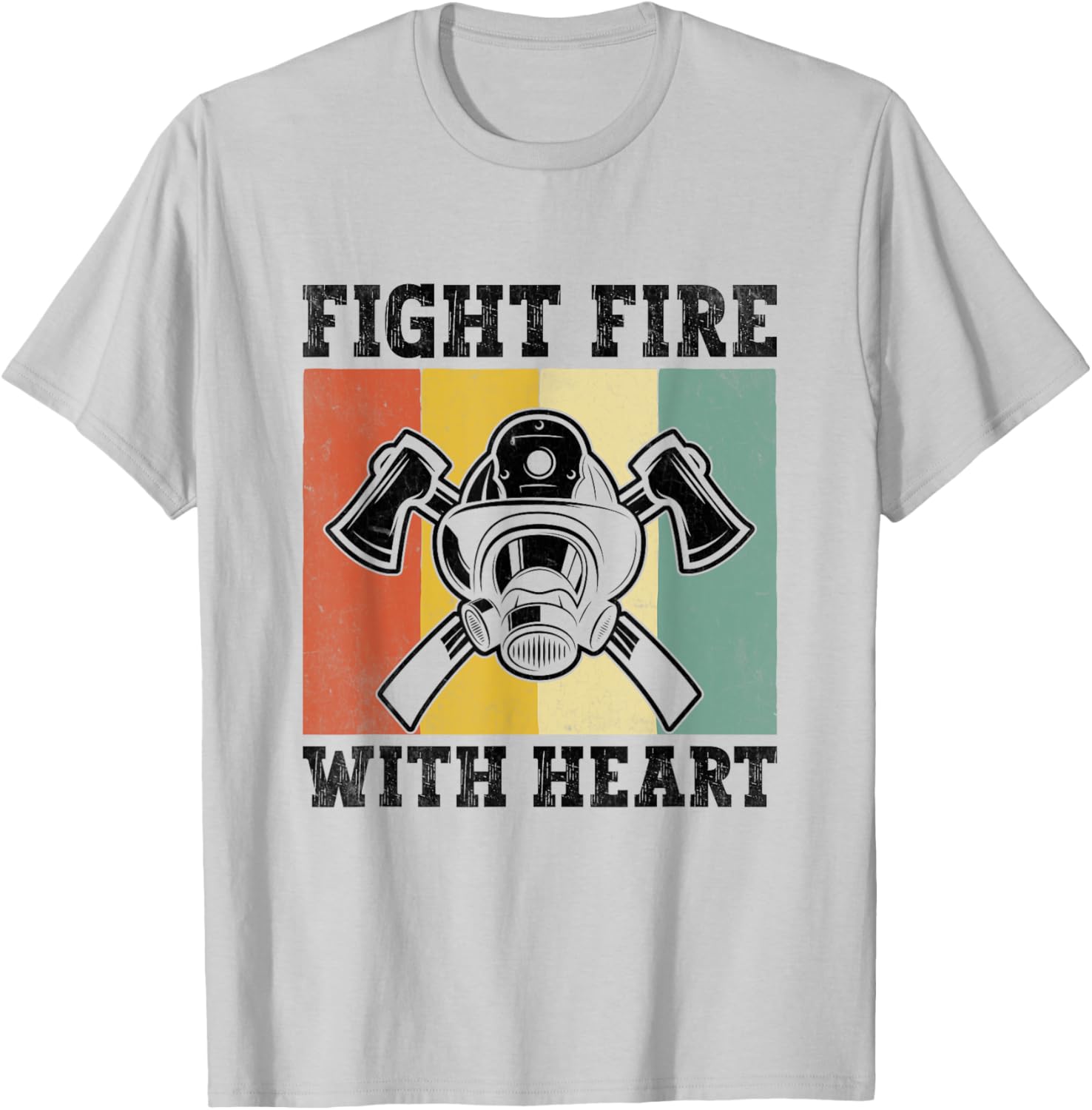 Heartfelt Firefighter T-Shirt Fight Fire with Heart Inspiring Apparel - 9