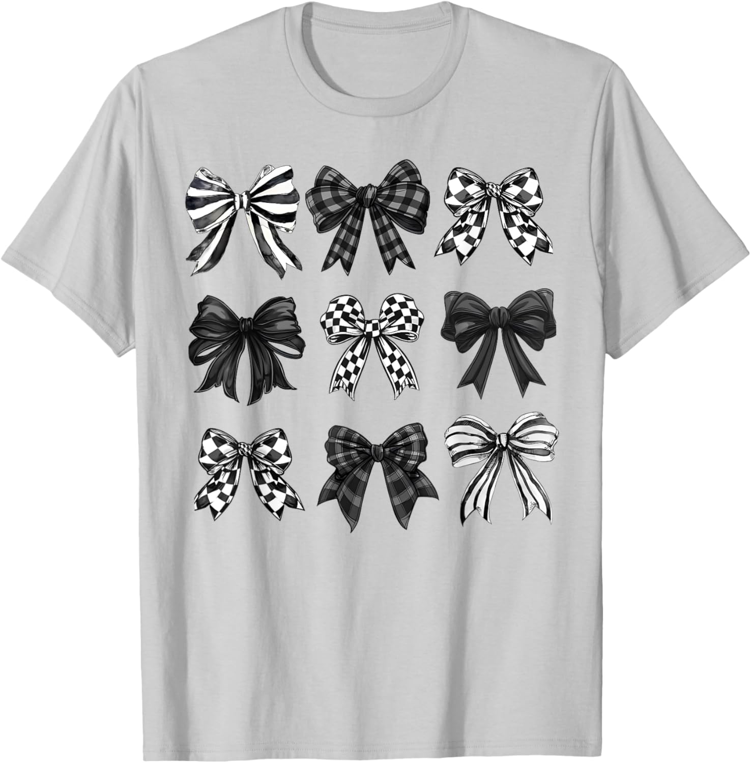 Trendy Coquette Bow and Ribbon Graphic T-Shirt for Girls and Women - 3