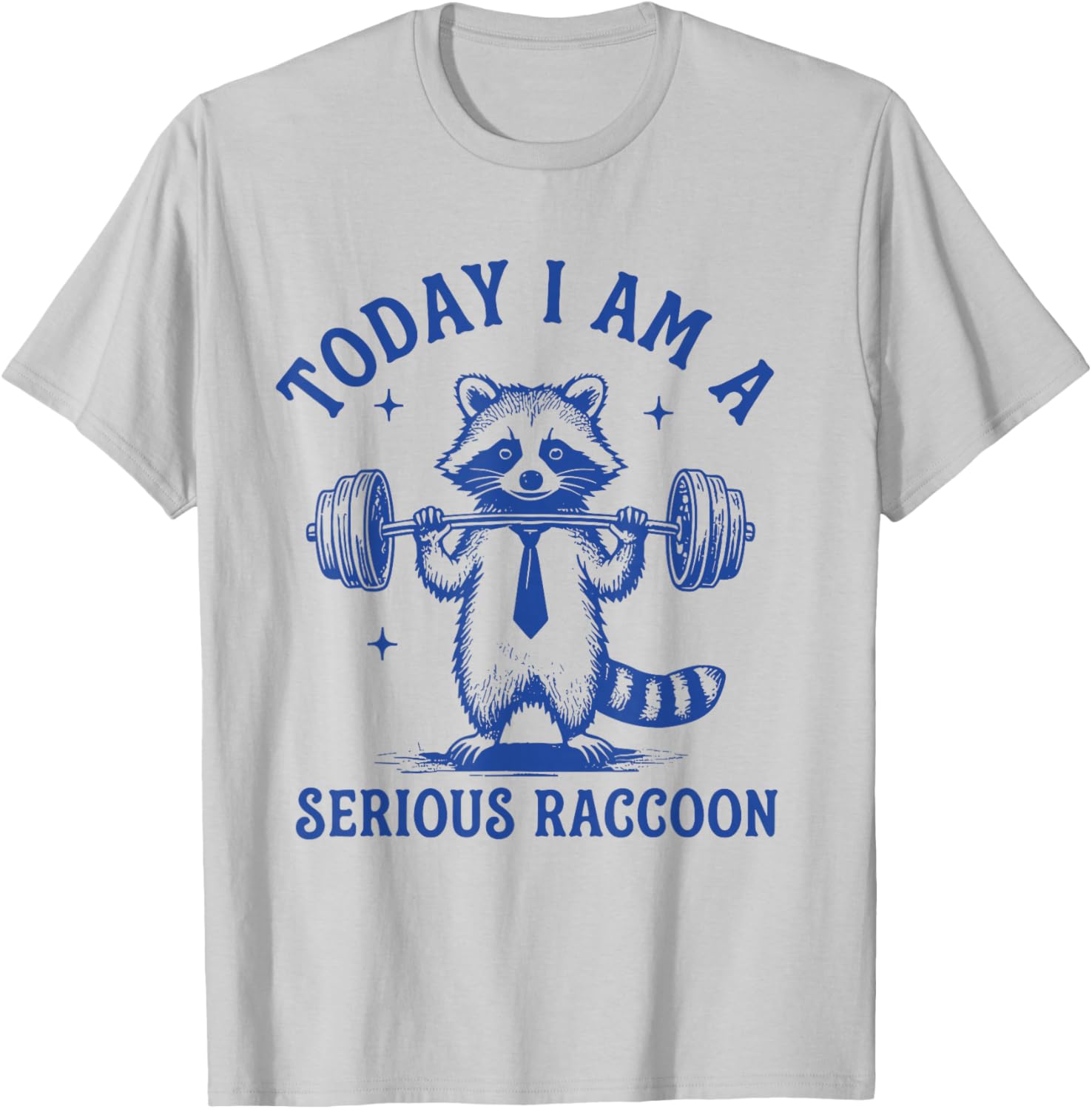Funny Serious Raccoon Lifting Weights T-Shirt for Animal Lovers - 7