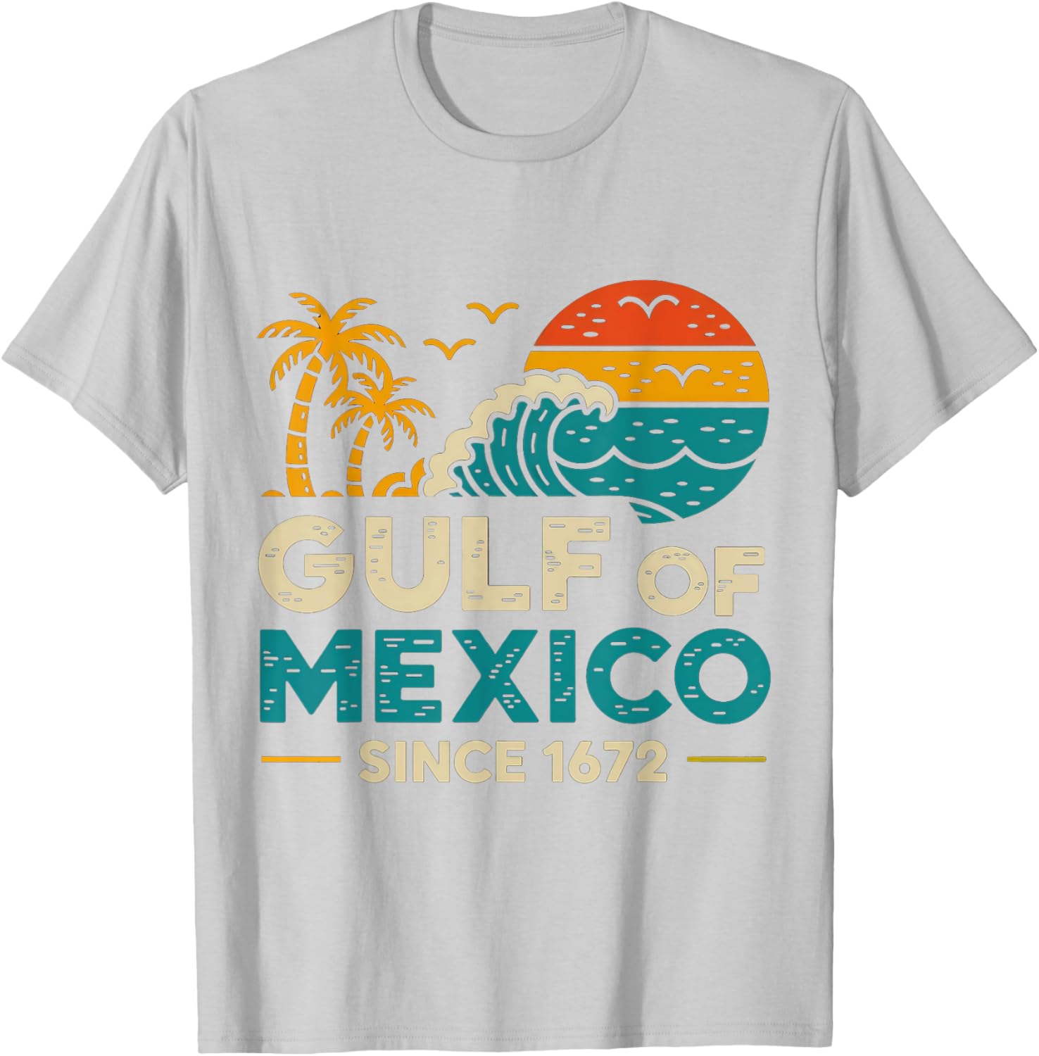 Gulf of Mexico Since 1672 Retro Vintage T-Shirt for Casual Style - 5