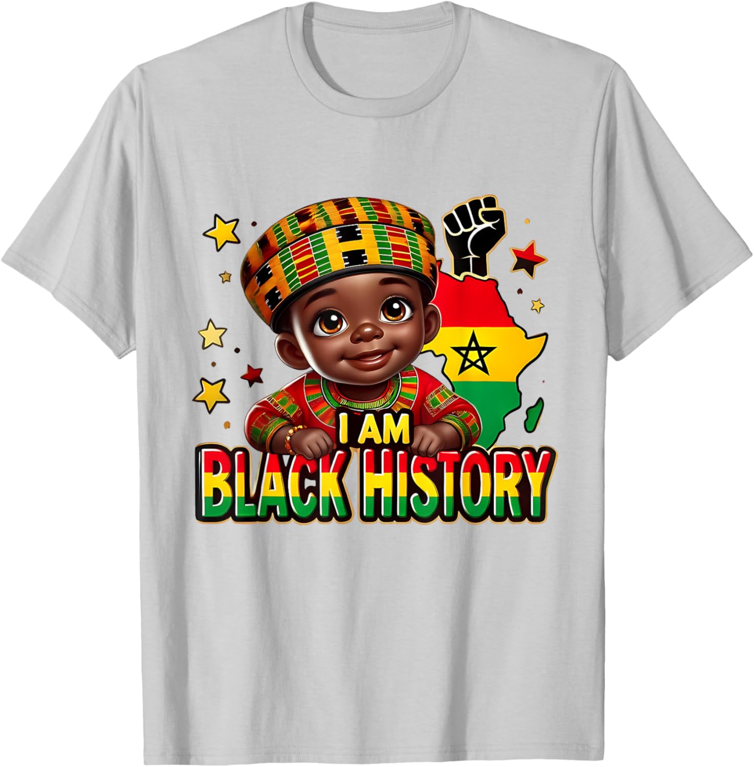 Cute Afro Peekaboo Boy T-Shirt Perfect for Black History Month Celebration - 10