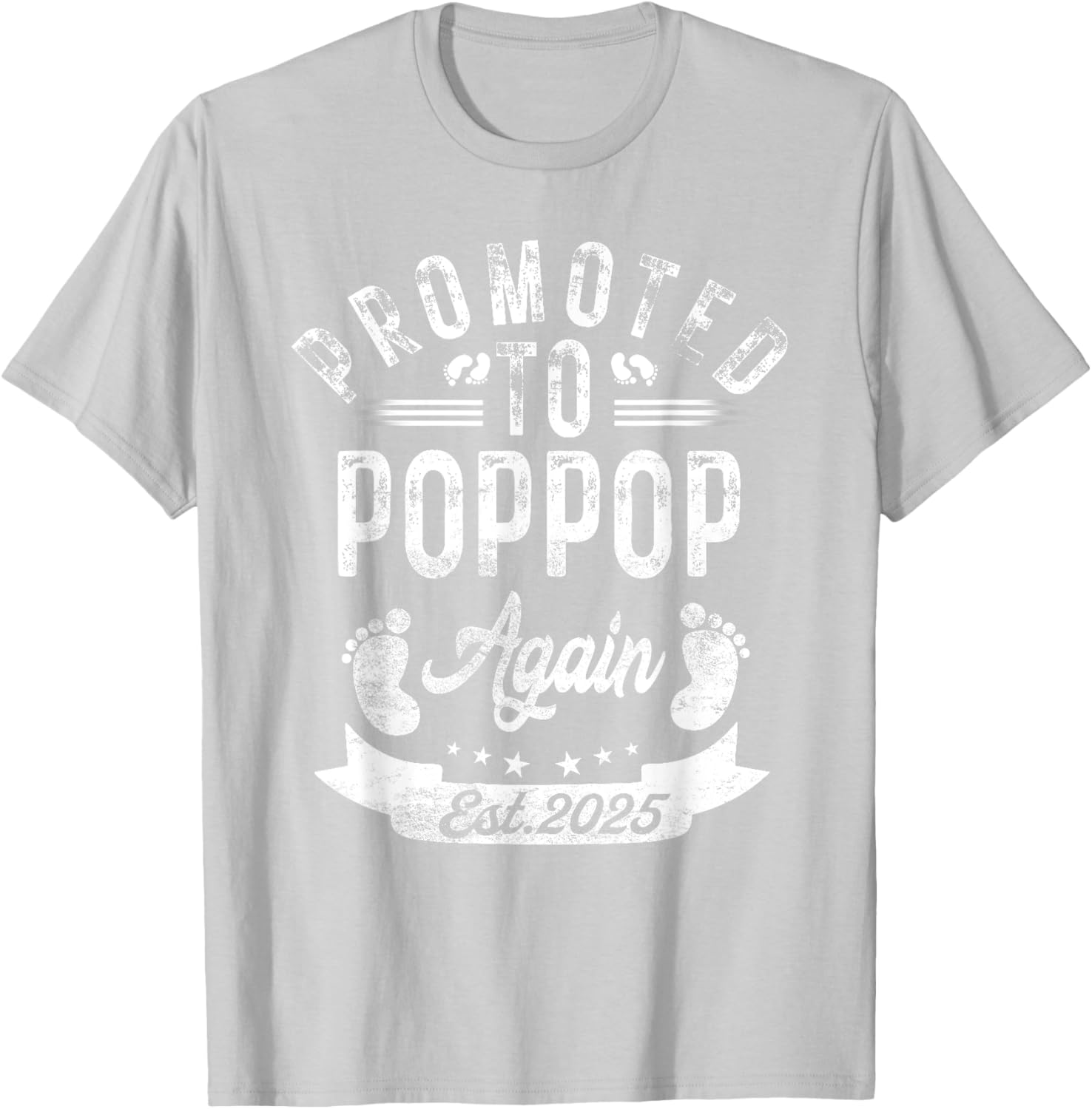 Promoted To Poppop Again EST 2025 Cute Pregnancy Announcement T-Shirt - 10