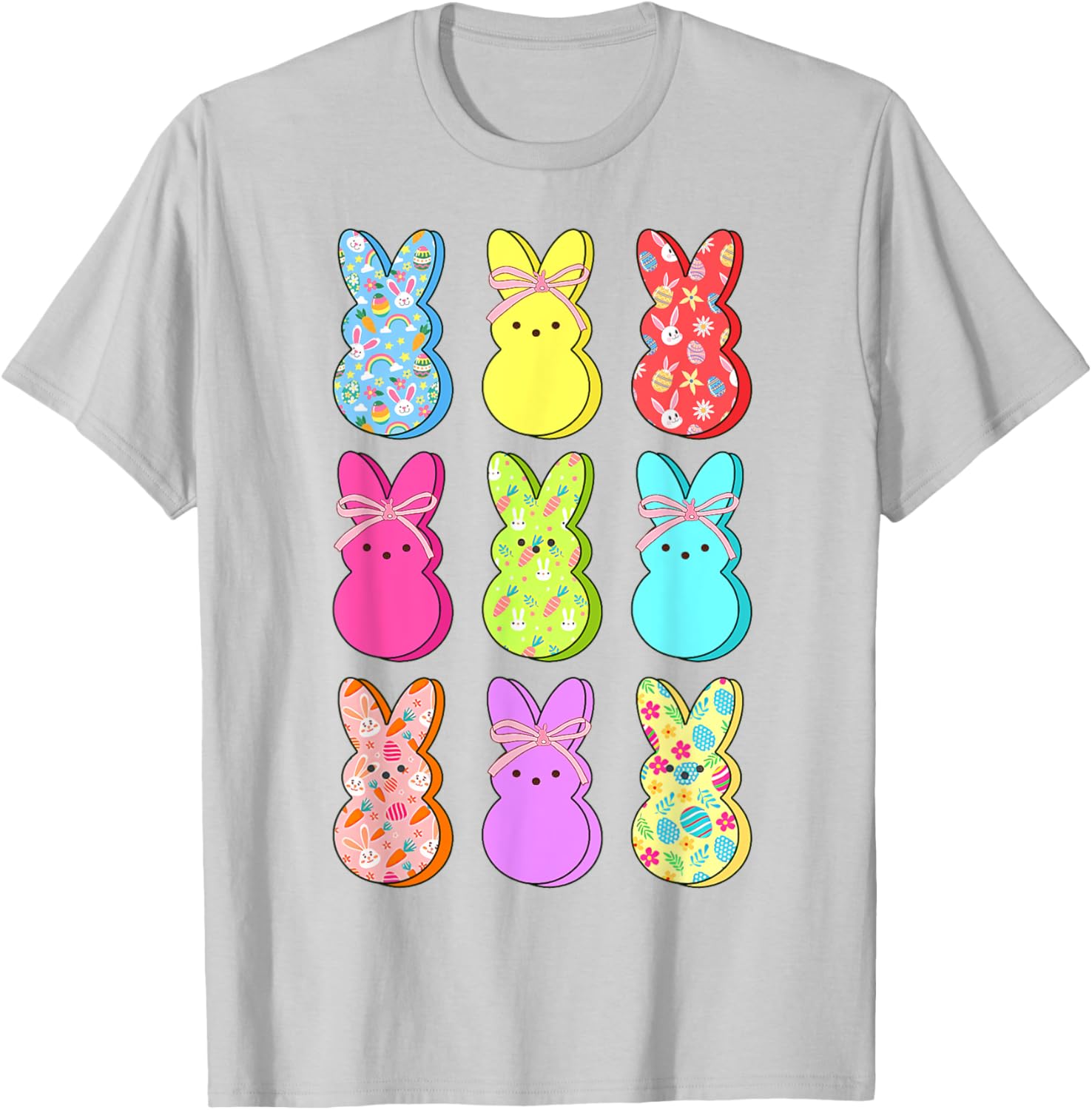 Easter Bunny Floral Bow T-Shirt for Rabbit Lovers - Perfect for Girls and Women - 2
