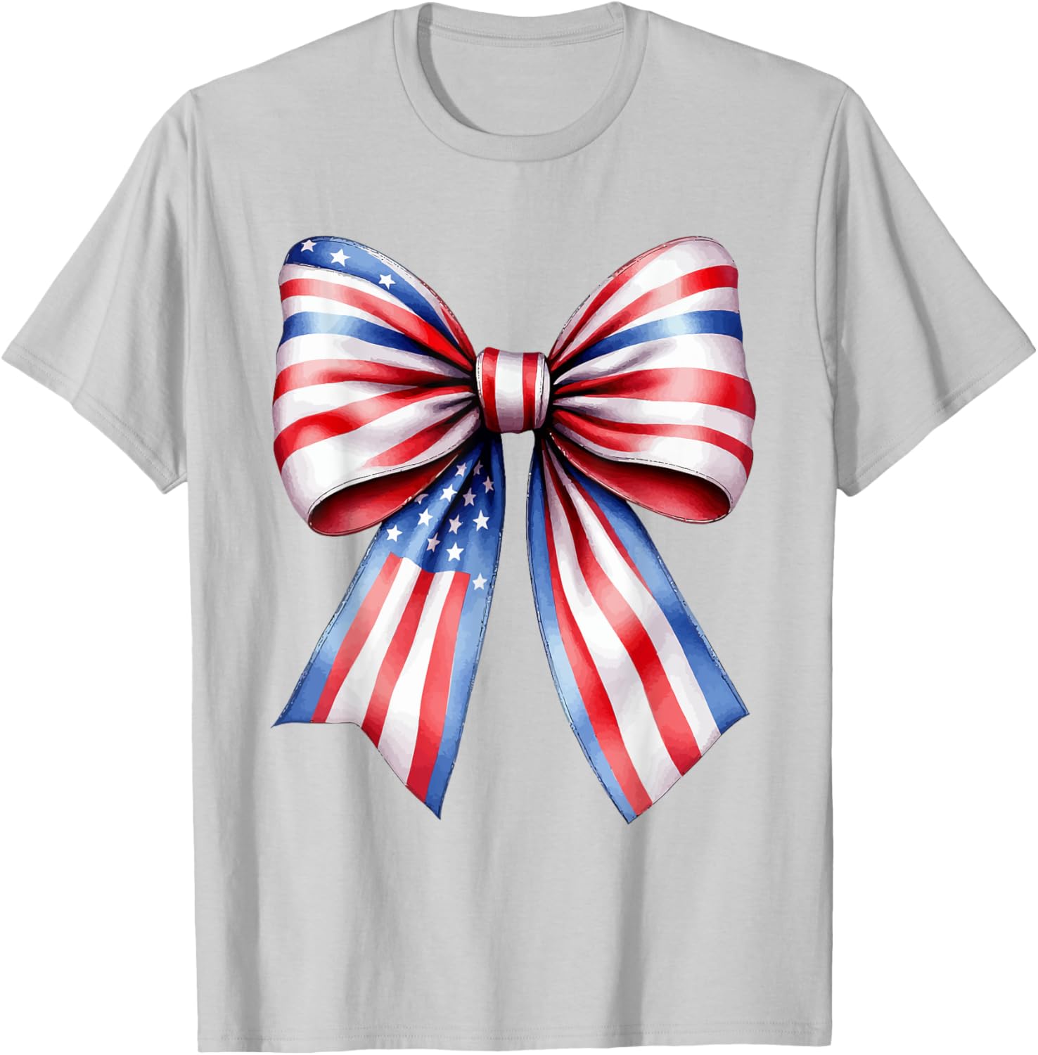 Patriotic USA Bow Tee for July 4th and Memorial Day Celebrations - 10
