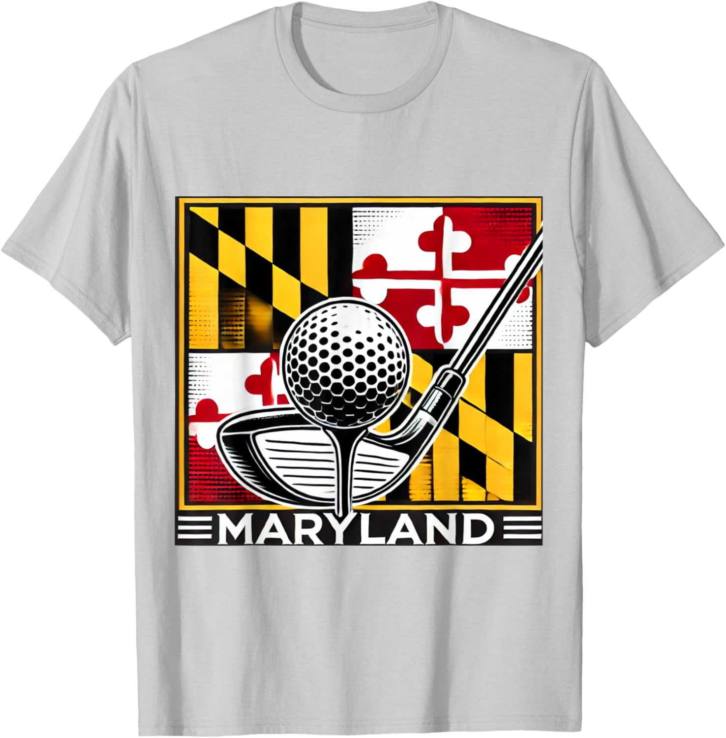 Maryland Golf Design Tee with State Flag and Club Artwork for Golf Lovers - 5