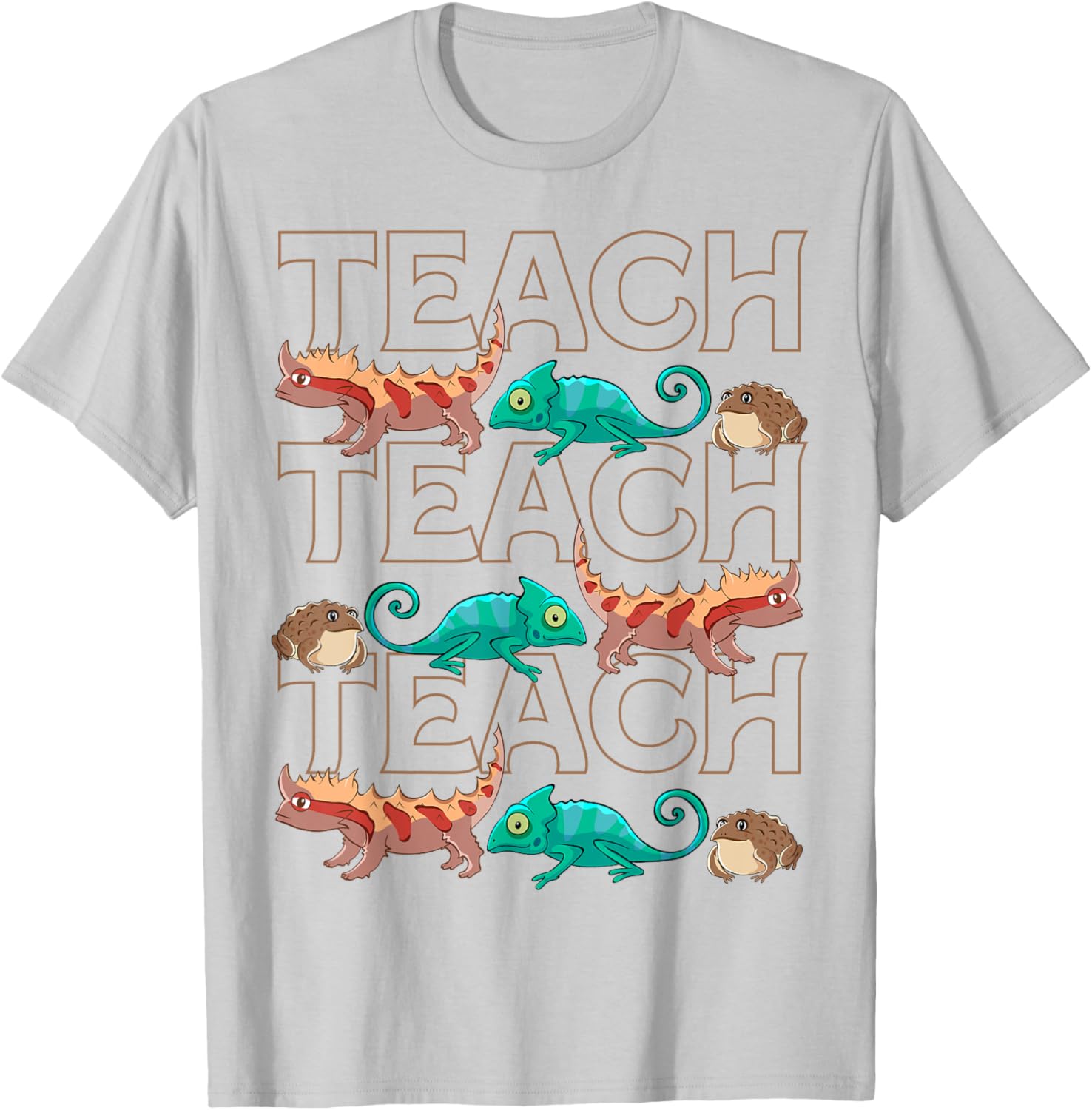 Cute Reptiles Teacher T-Shirt for Animal Lovers and Students - 15