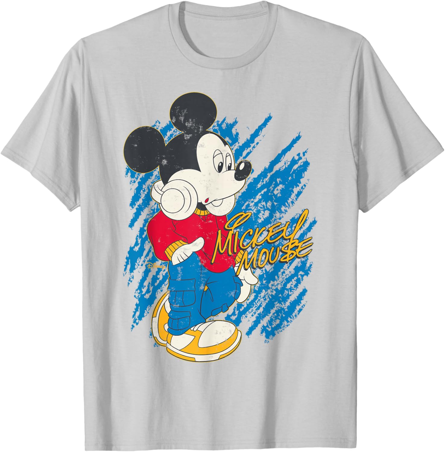 Mickey Mouse Laid Back T-Shirt with Headphones for Casual Style - 16