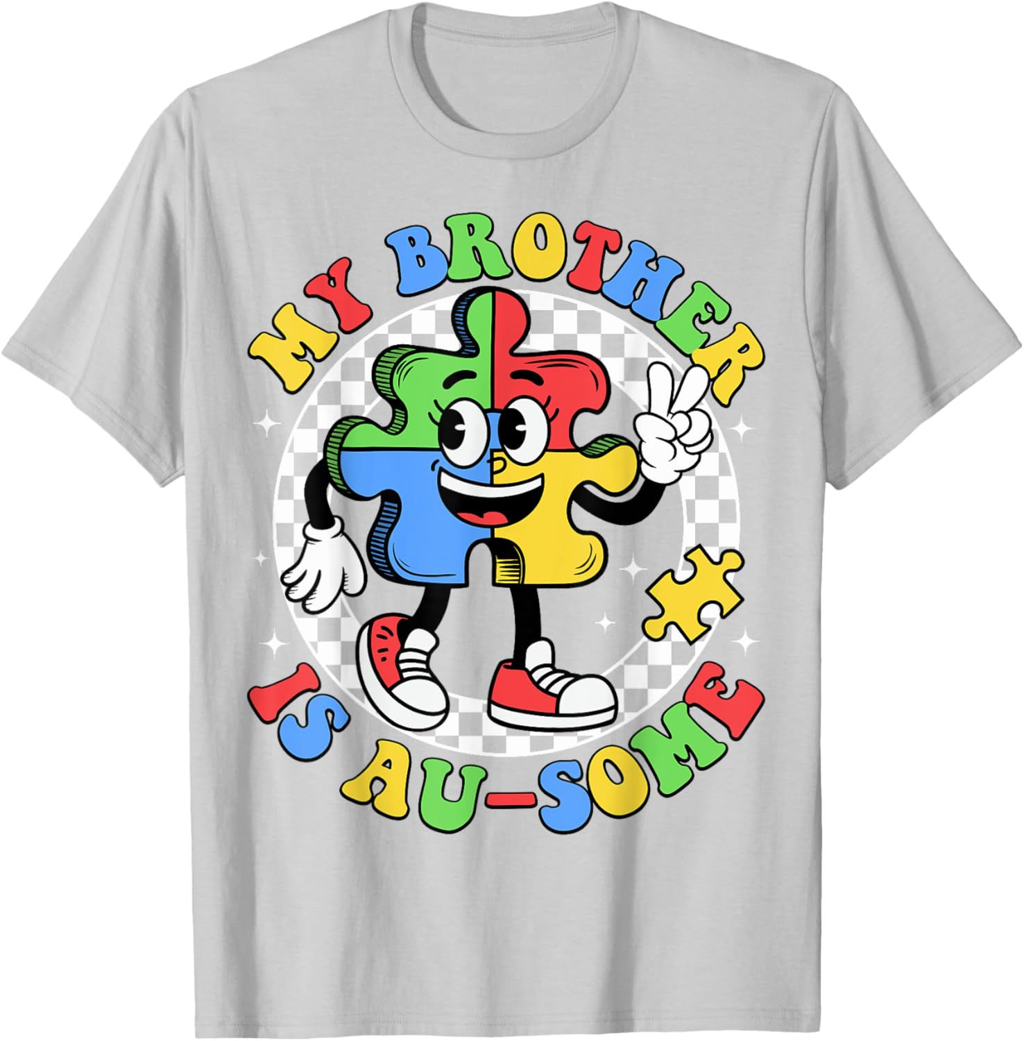 Retro Awesome Sister T-Shirt for Autism Awareness, Fun and Stylish Design - 21