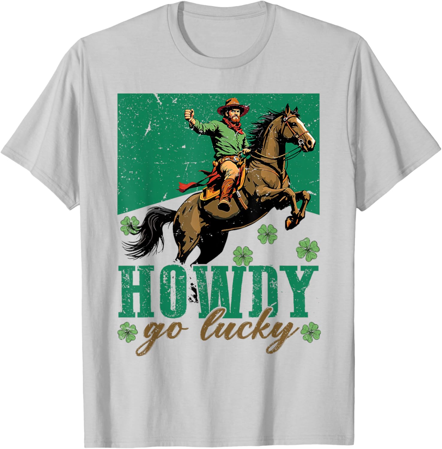 Howdy Go Lucky St Patricks Day Cowboy Cowgirl T-Shirt for Festive Fun - 10