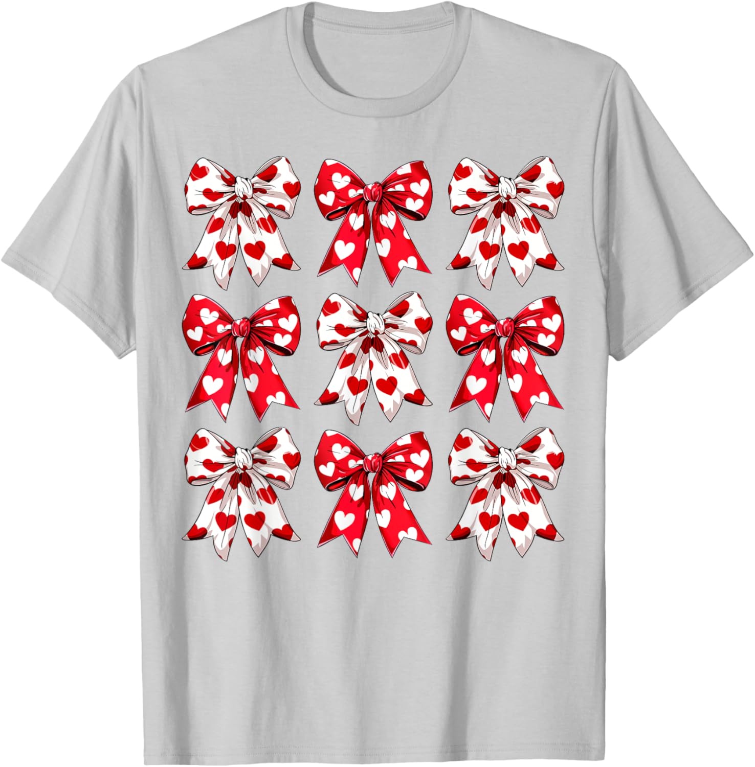 Valentine's Day Heart Bow T-Shirt for Women, Girls, Kids & Toddlers - 9