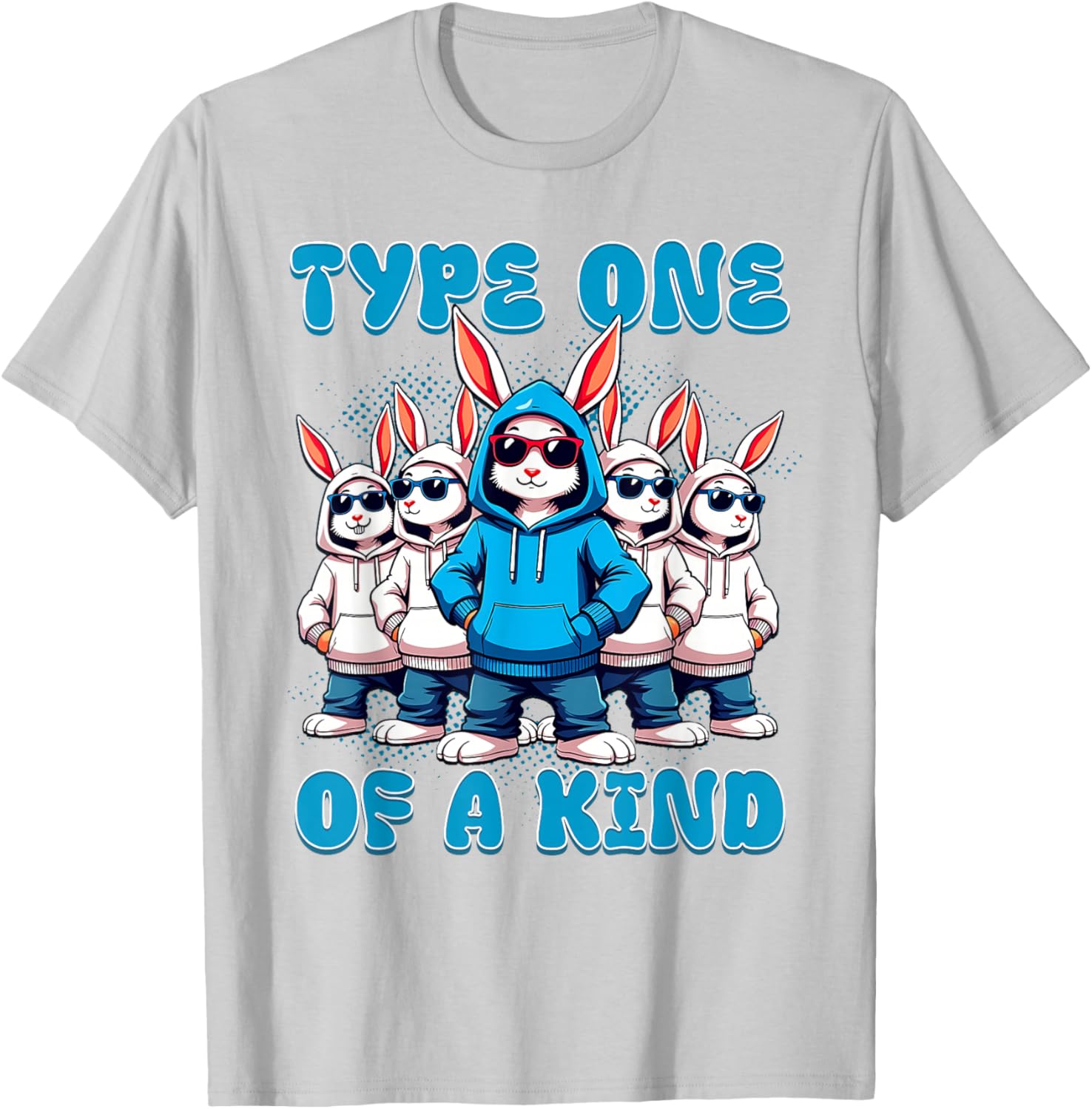 One Of A Kind Type 1 Diabetes Awareness Rabbit T-Shirt for Supporters - 10