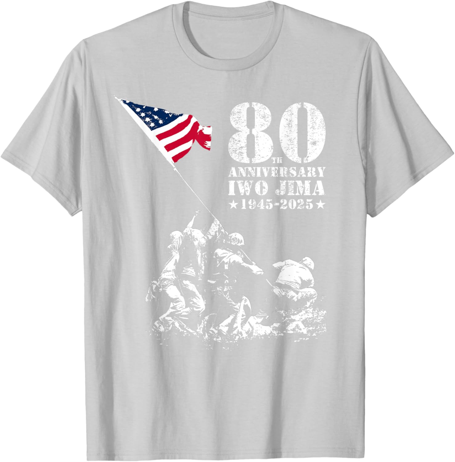 80th Anniversary Iwo Jima WWII Veterans T-Shirt for Honor and Remembrance - 7