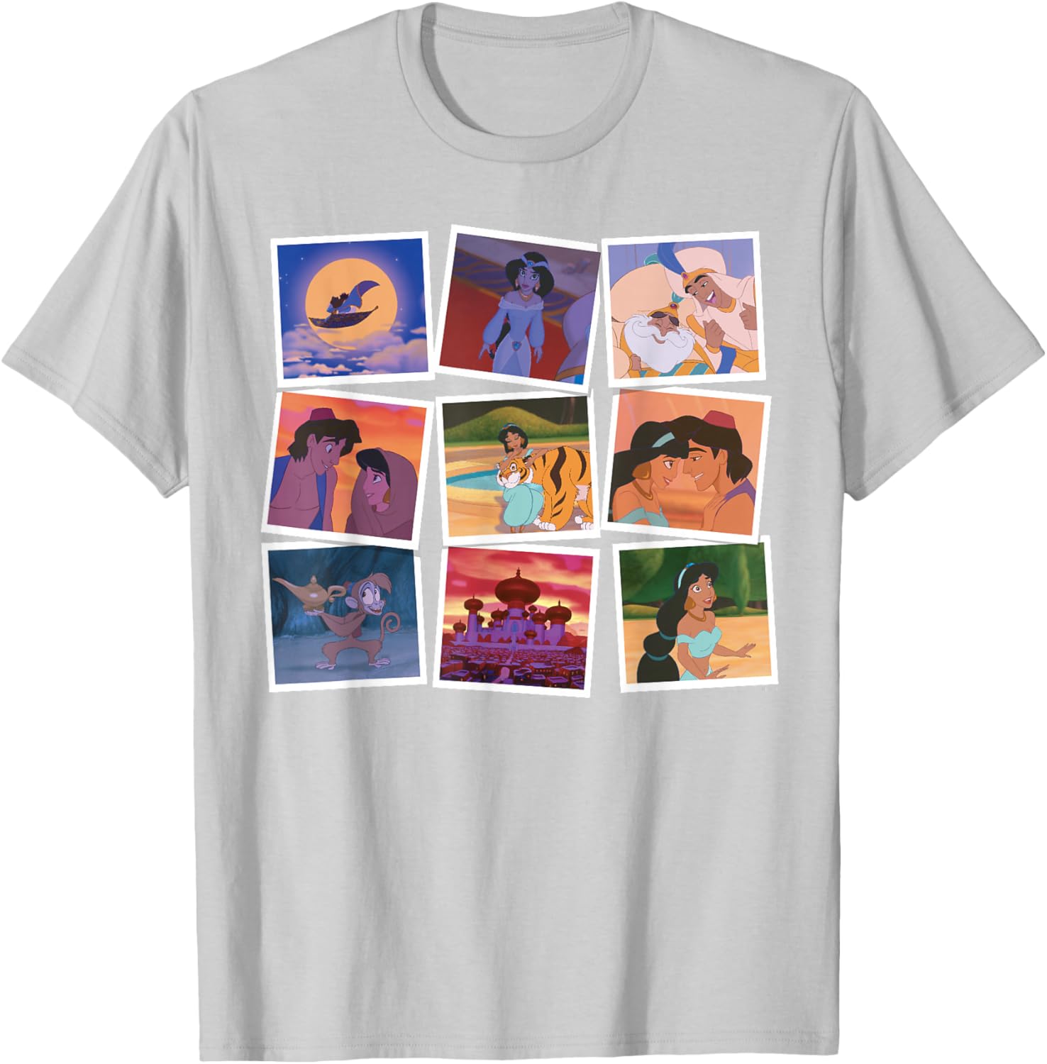 Disney Aladdin and Princess Jasmine Movie Frames T-Shirt for Fans - 9