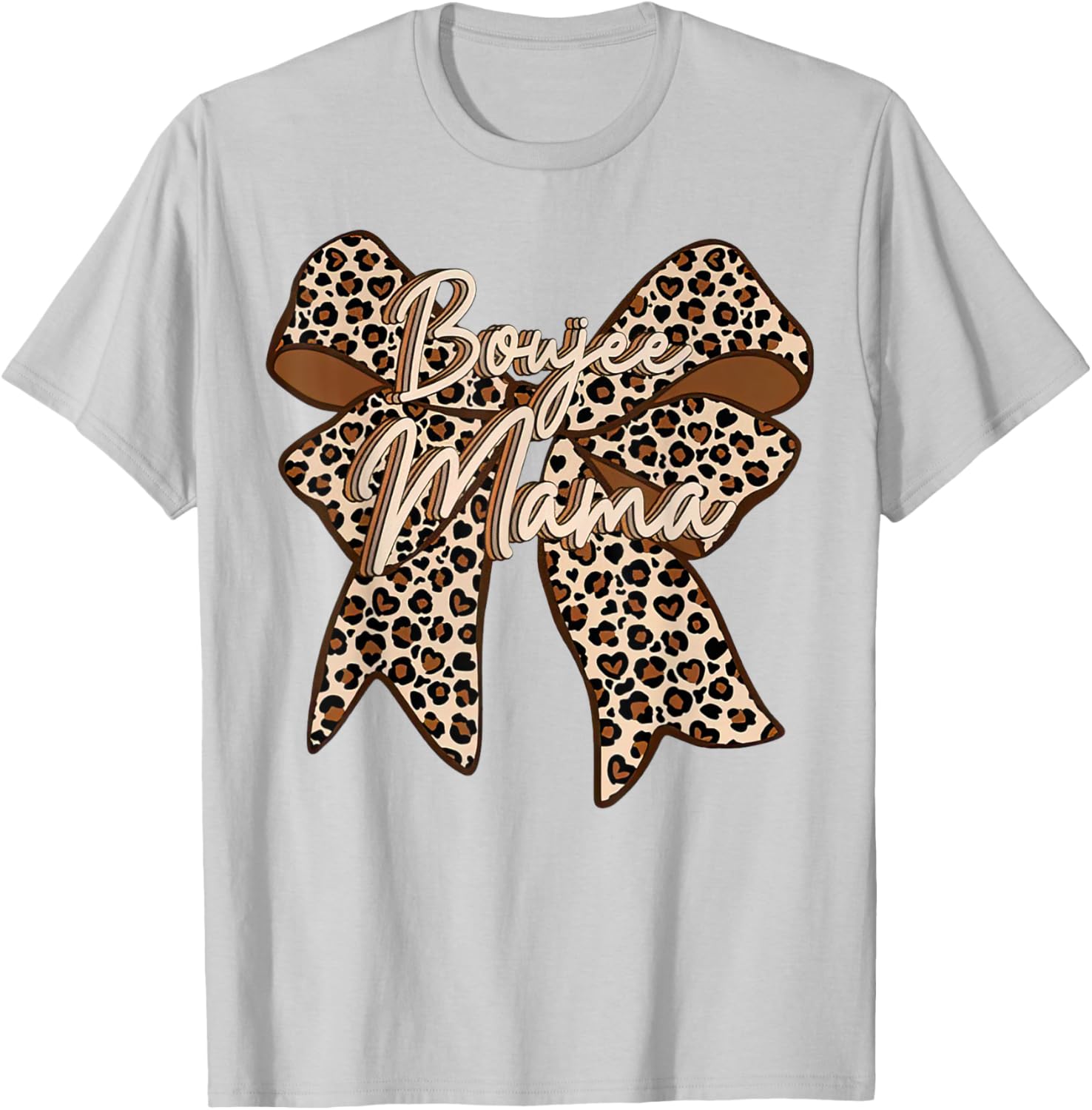 Boujee Mama Leopard Coquette Bow T-Shirt for Stylish Moms on Mother's Day - 27