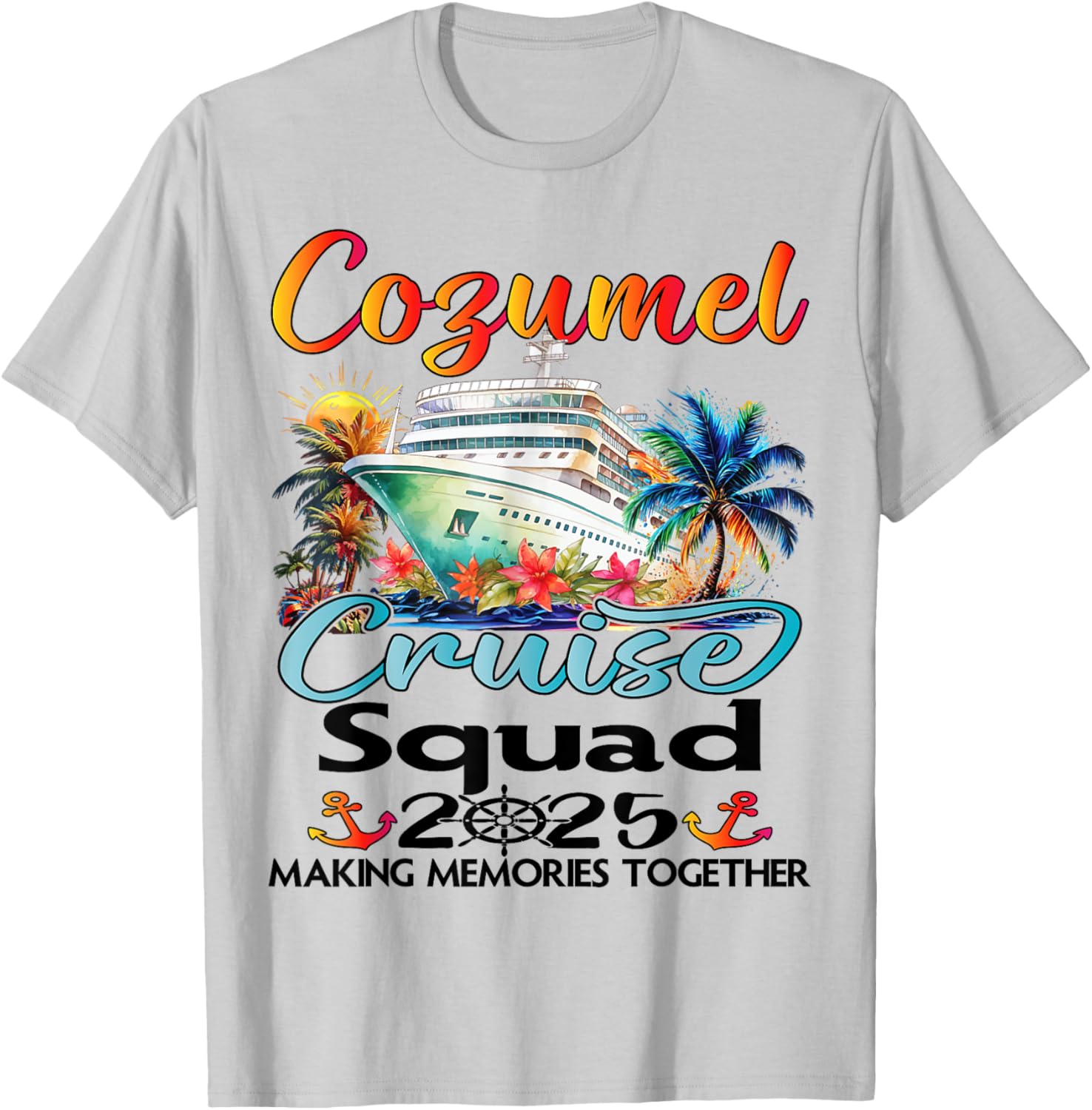 Cozumel Cruise Squad 2025 Family T-Shirt for Fun Group Adventures - 9