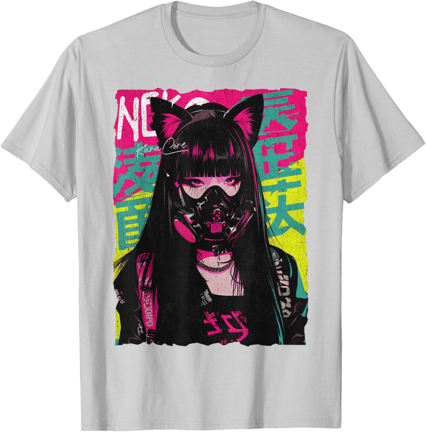Japan Streetwear Cyberpunk Neko Anime T-Shirt for Stylish Techwear Fans - 10