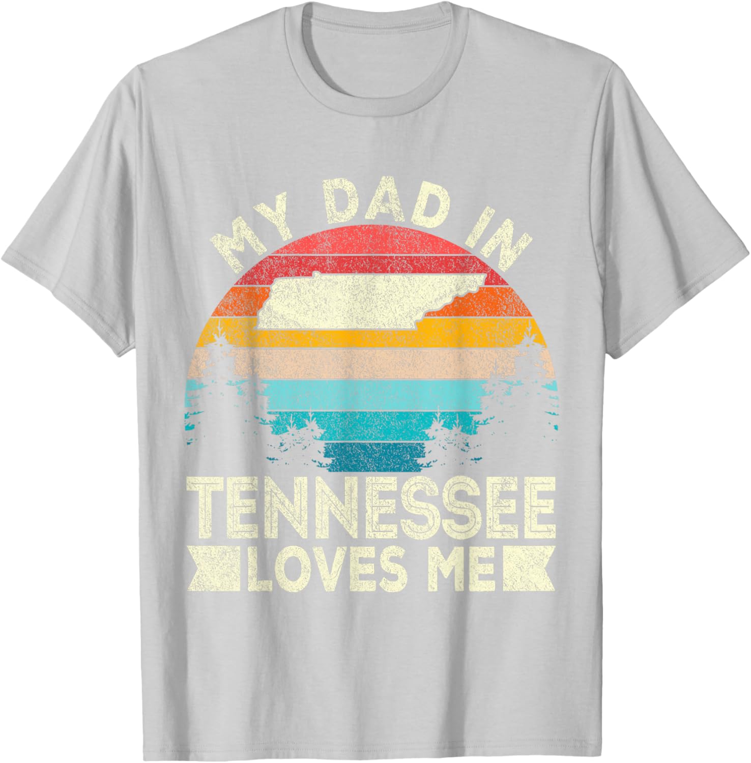 Retro Tennessee T-Shirt My Dad Loves Me Casual Gift for Dad - 7