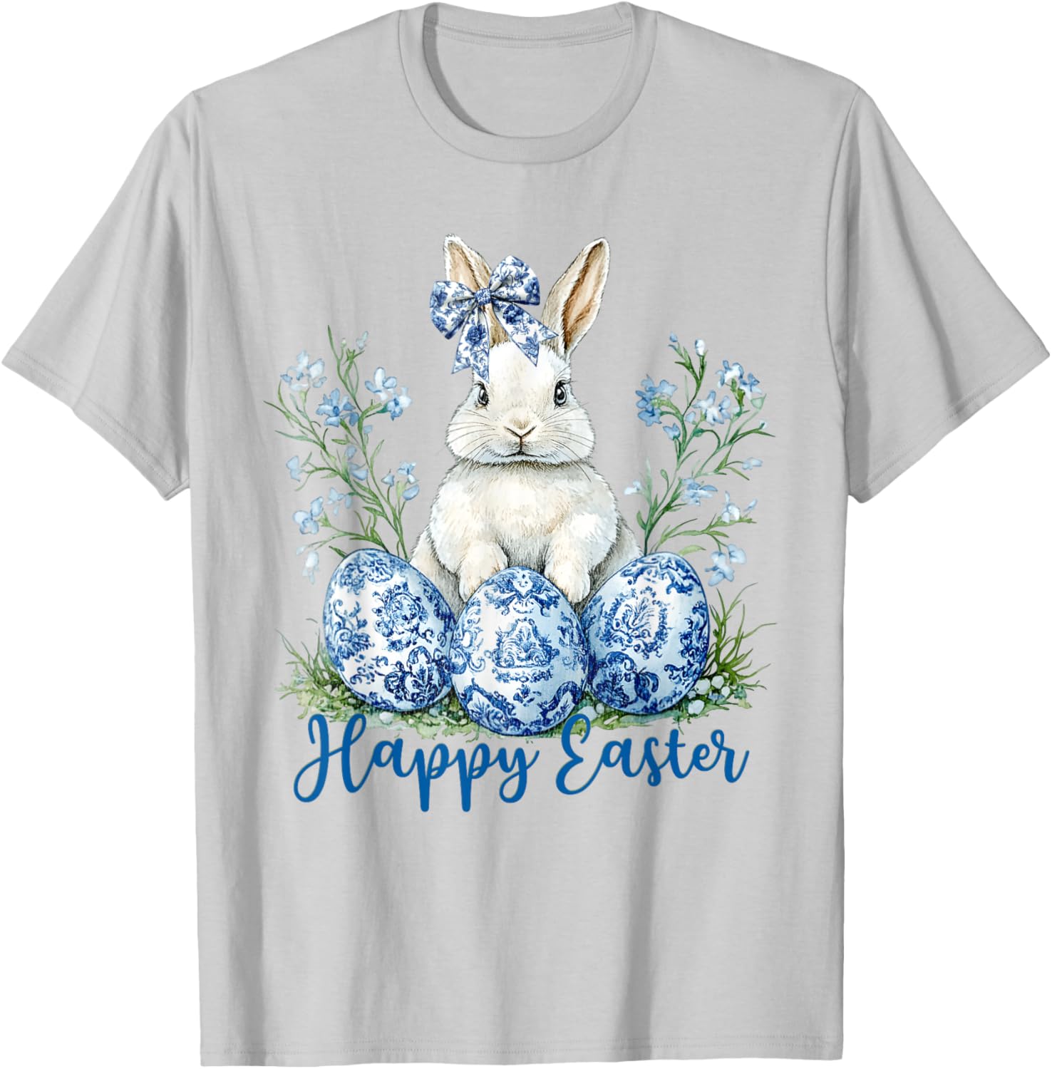 Happy Easter Bunny T-Shirt for Women and Kids Cute Egg Design - 3