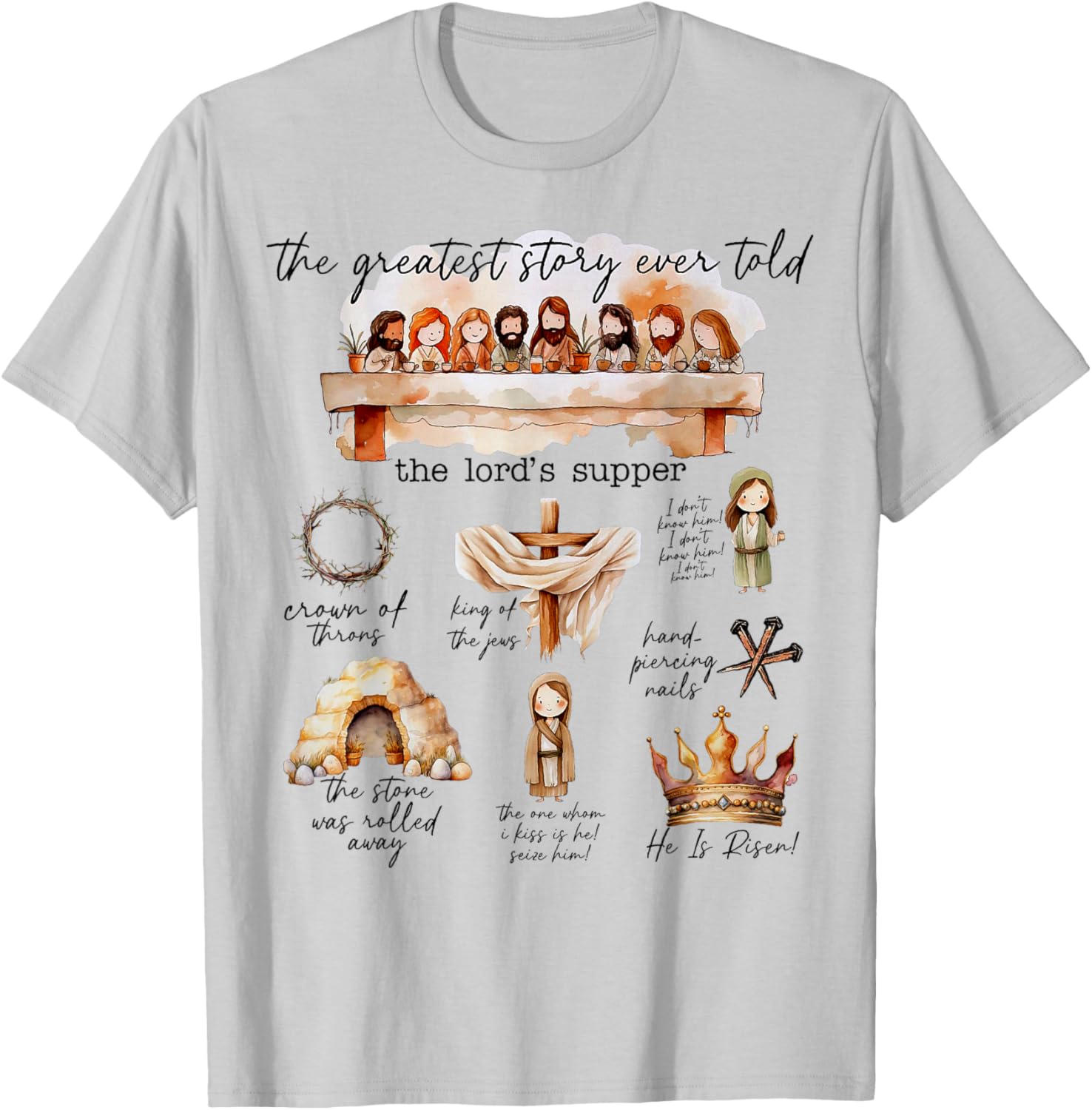 Easter Story T-Shirt The Greatest Story Ever Told for Christian Celebrations - 5