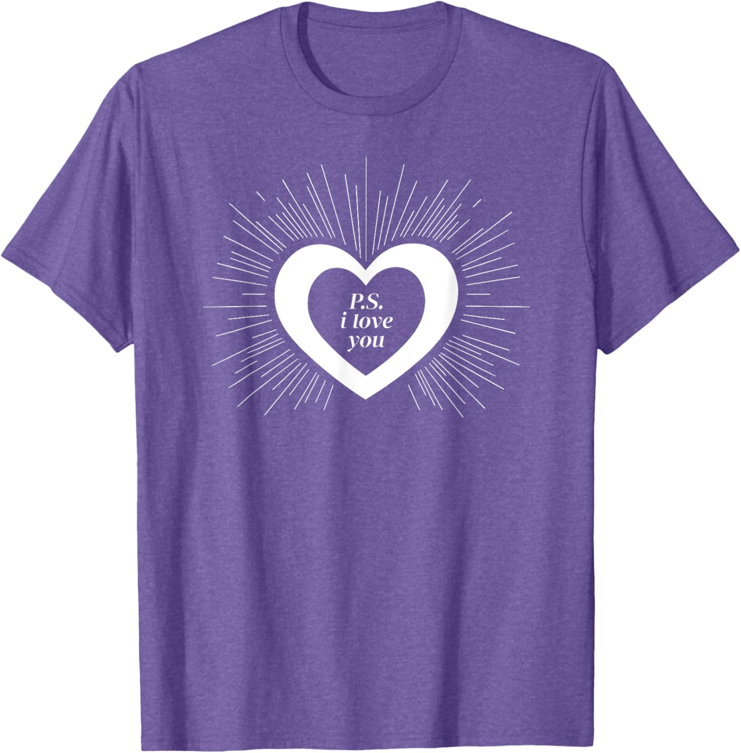 Ps I Love You Day Purple T-Shirt Perfect Gift for Love and Friendship - 2