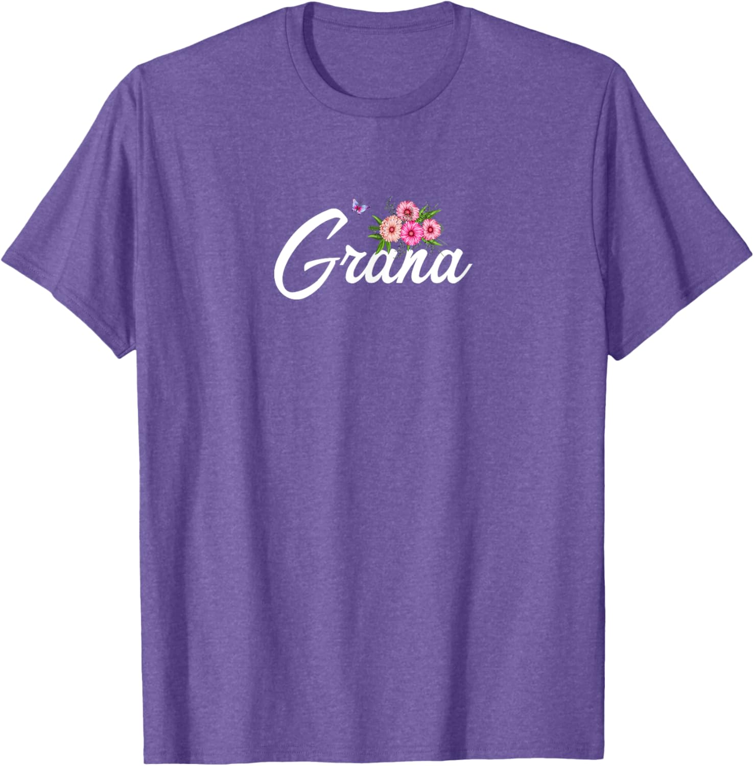 Grana T-Shirt with Flowers and Butterfly for Grandma and Mom Gift - 9