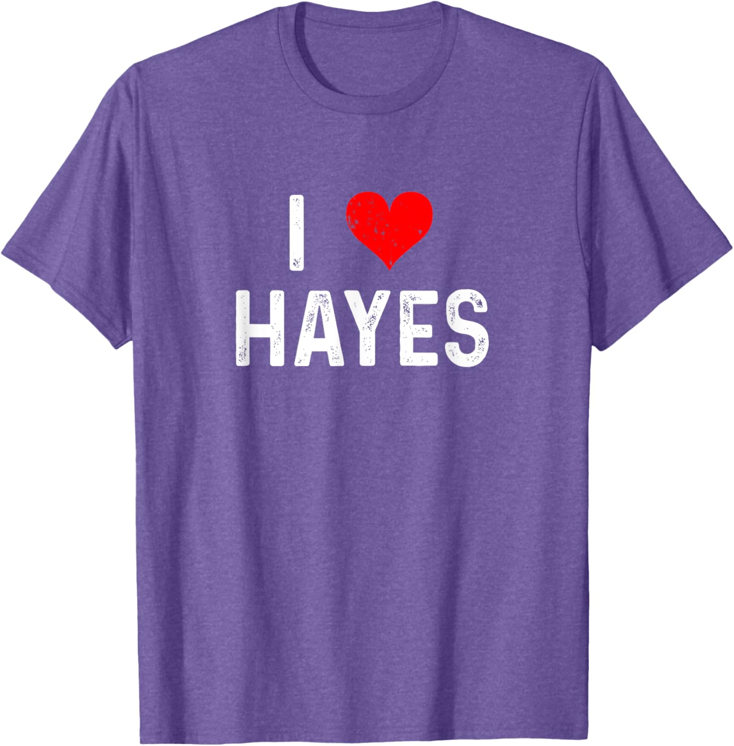 I Love Hayes Heart Distressed T-Shirt - Stylish Casual Wear for Everyone - 15
