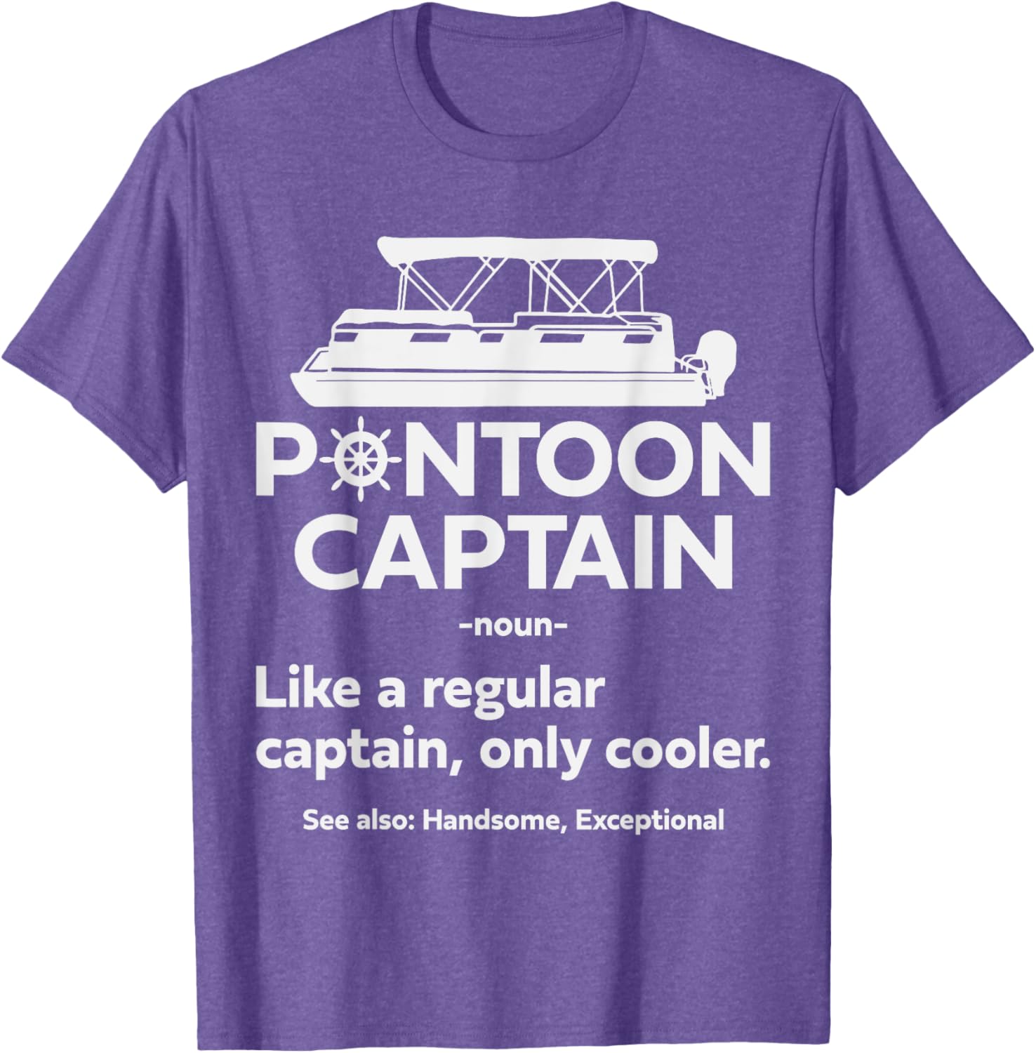 Funny Pontoon Boat Captain Dad T-Shirt for Sailing and Boating Fun - 4