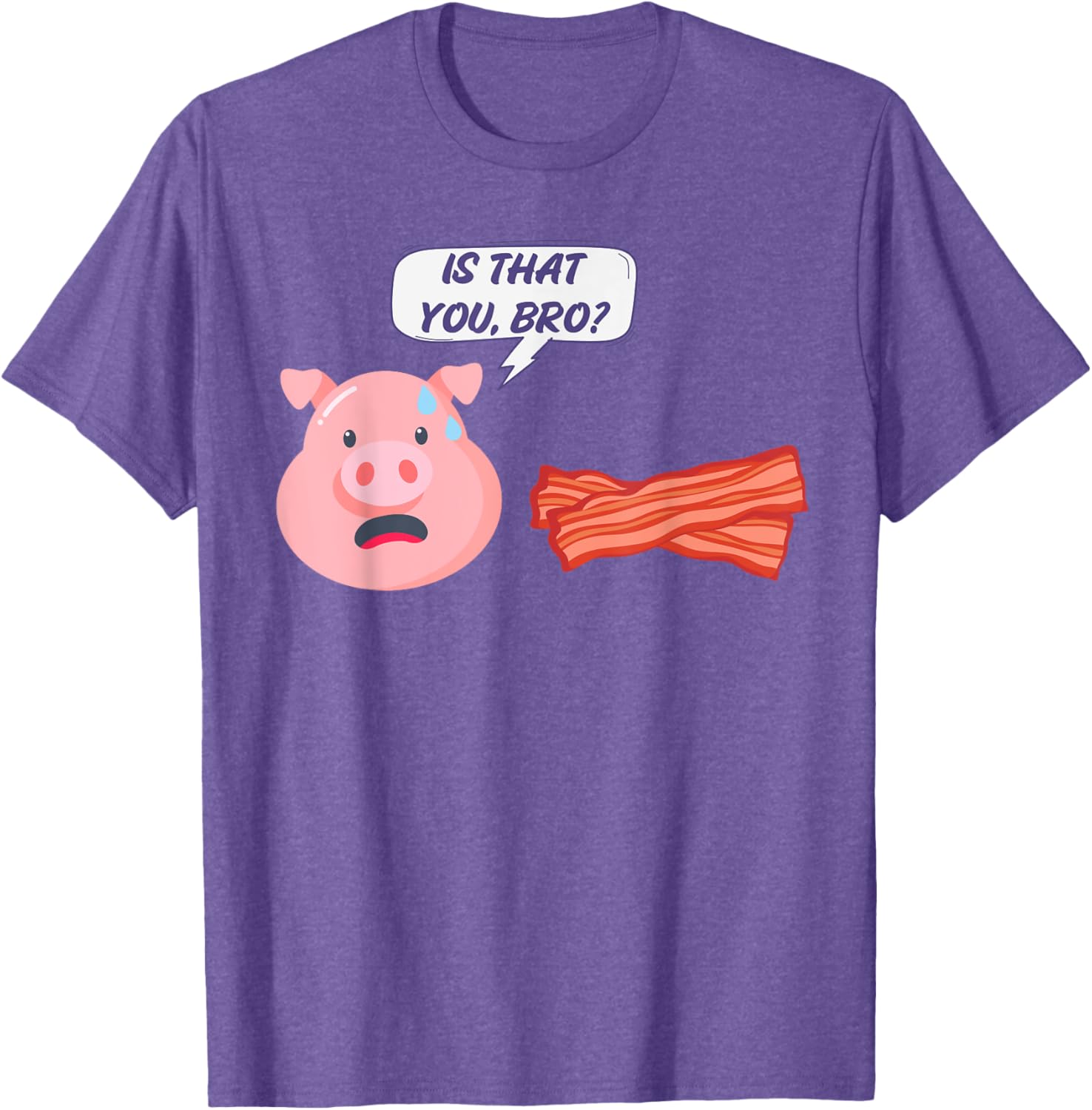 Funny Bacon Lover T-Shirt with Humorous Pig Design for Foodies - 25