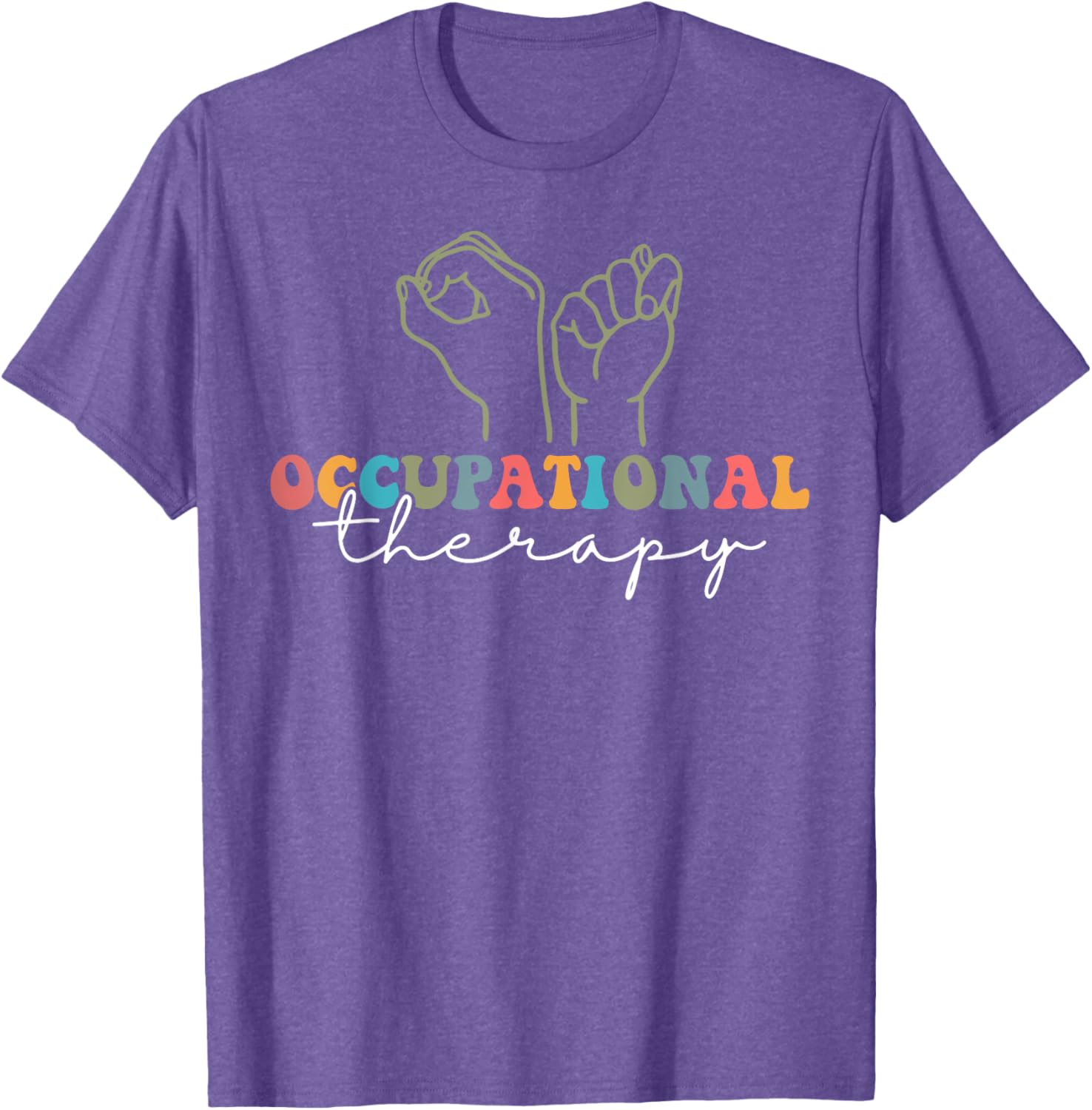 Retro OT Sign Language Therapist T-Shirt for Occupational Therapy Fans - 12