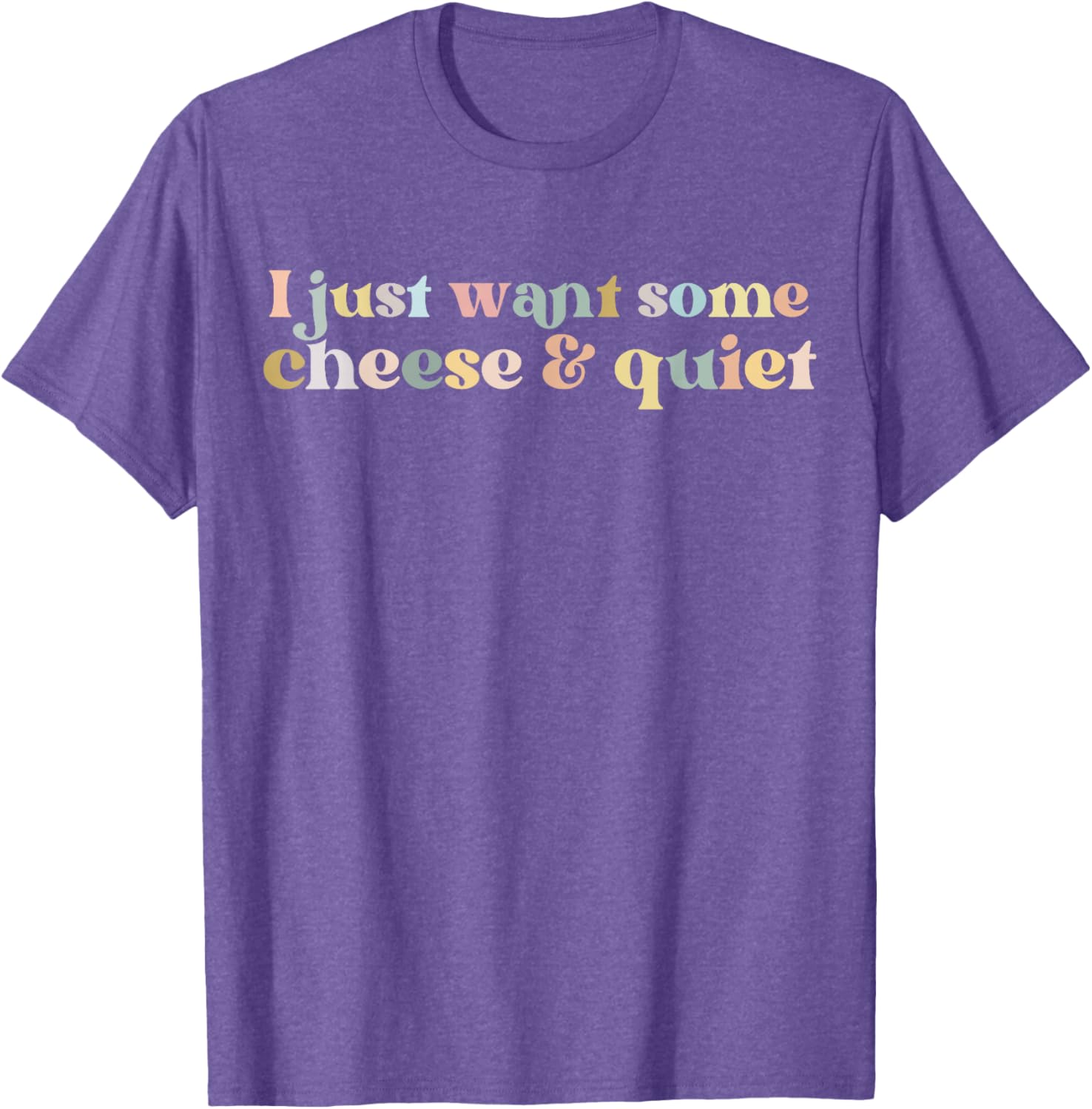 Funny Vintage I Just Want Some Cheese And Quiet T-Shirt for Food Lovers - 2