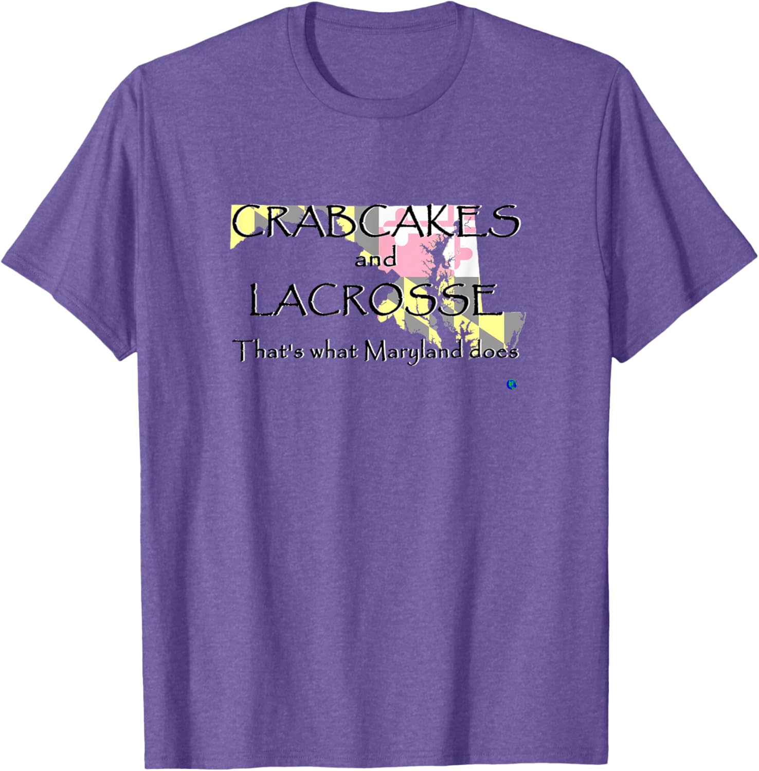 Maryland Crabcakes and Lacrosse T-Shirt Fun Apparel for Sports Fans - 24
