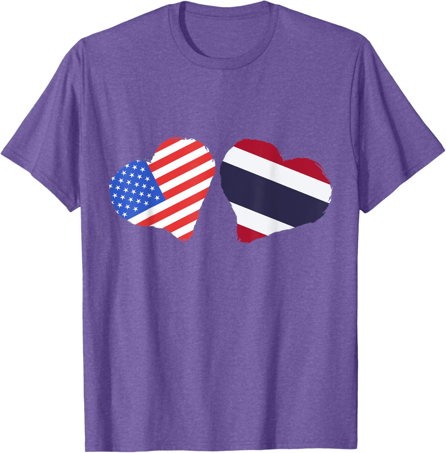 Thailand USA Heart Flag T-Shirt for Thai Roots and Pride in America - 14