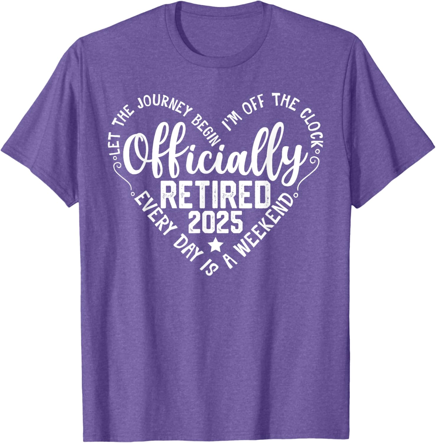 Officially Retired 2025 Heart T-Shirt for Women - Perfect Retirement Gift - 3