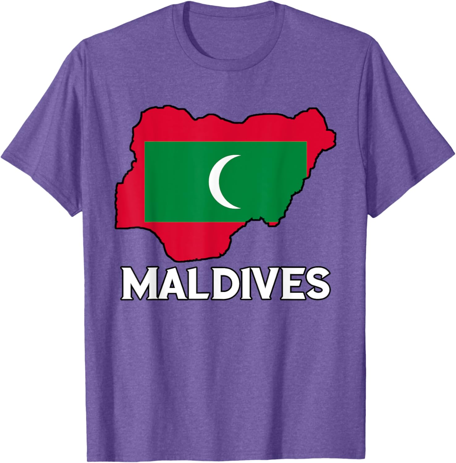 Maldivian Pride Flag Map T-Shirt for Comfort and Style in Clothing - 11