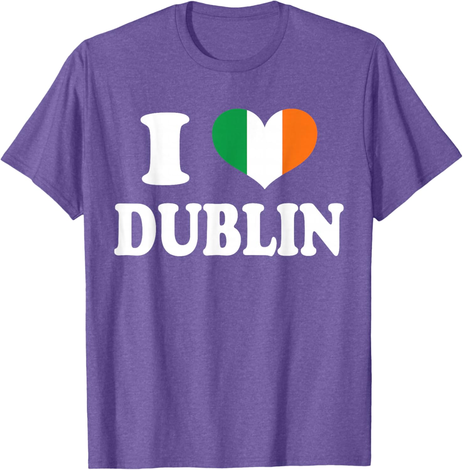 I Love Dublin St Patricks Day T-Shirt with Ireland Flag Heart Design - 9