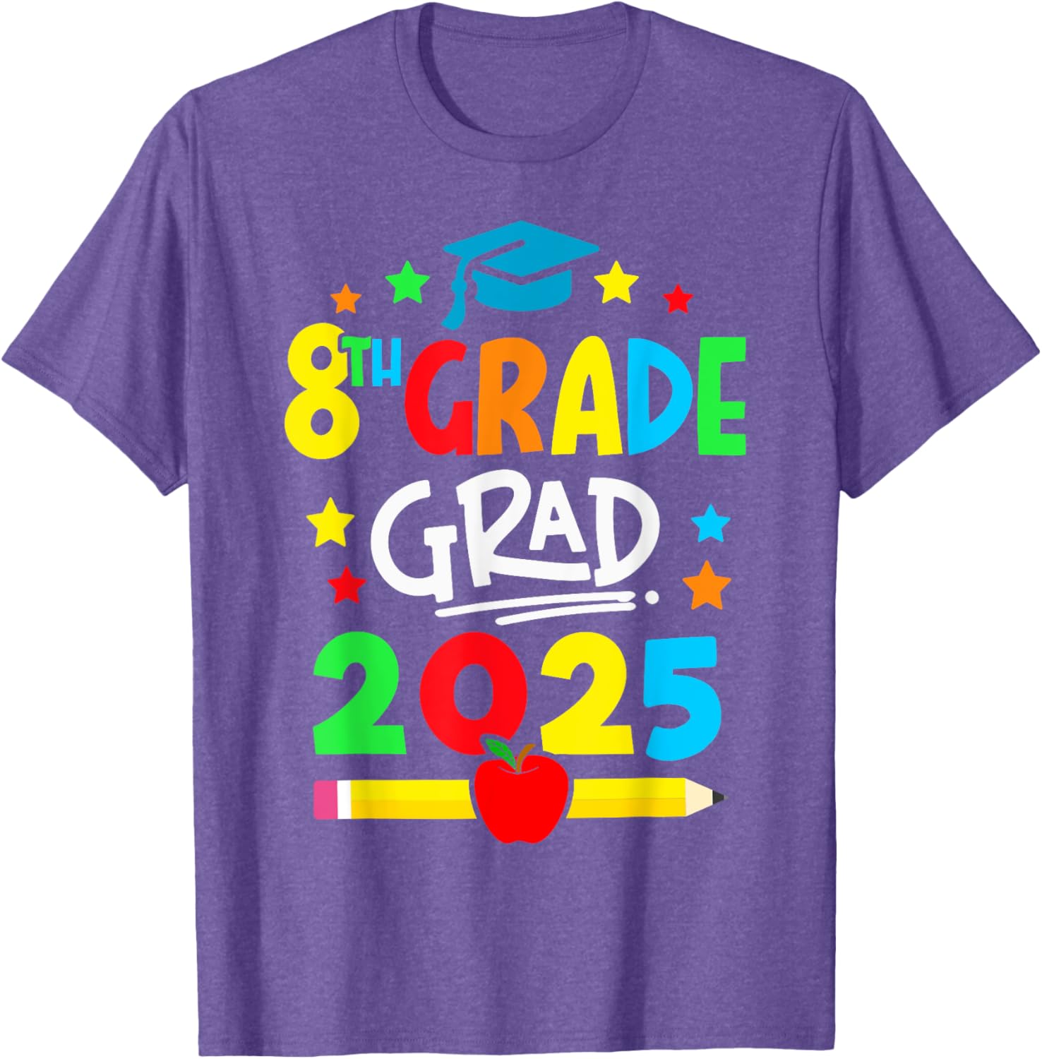 Eighth Grade Grad 2025 T-Shirt for Middle School Graduates - 5