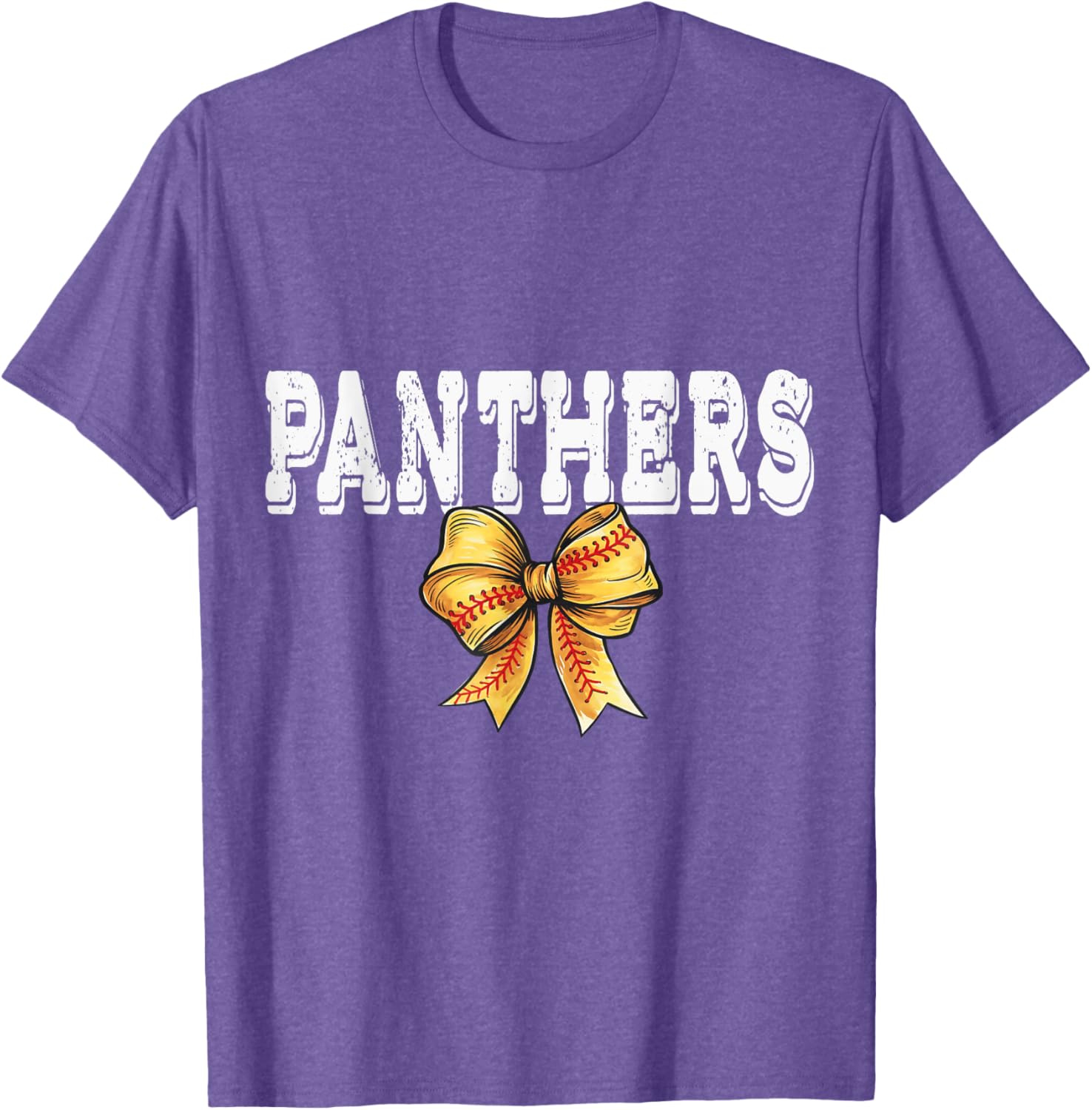 Coquette Panther Softball Game Day Bow T-Shirt for Team Spirit and Style - 6