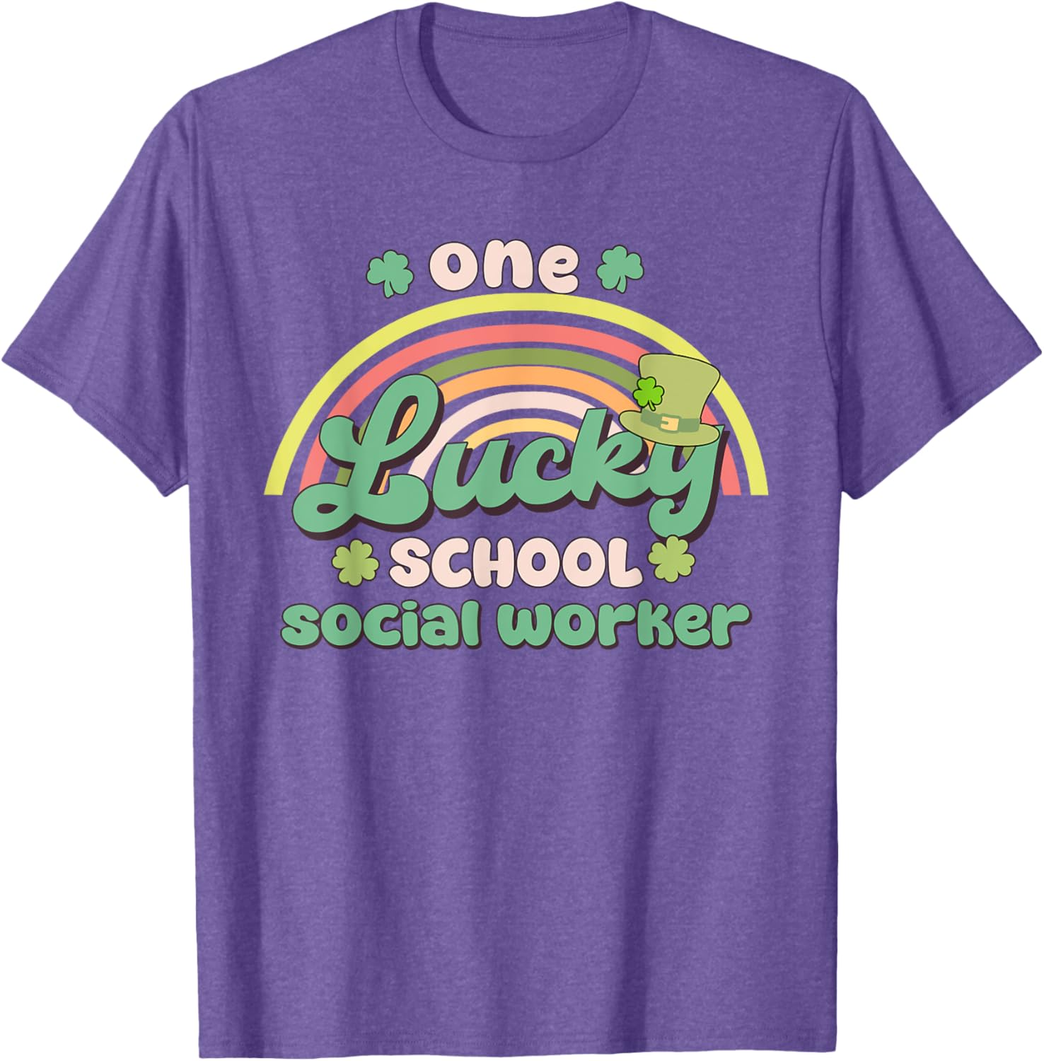 One Lucky School Social Worker St Patricks Day T-Shirt for Fun Celebration - 1