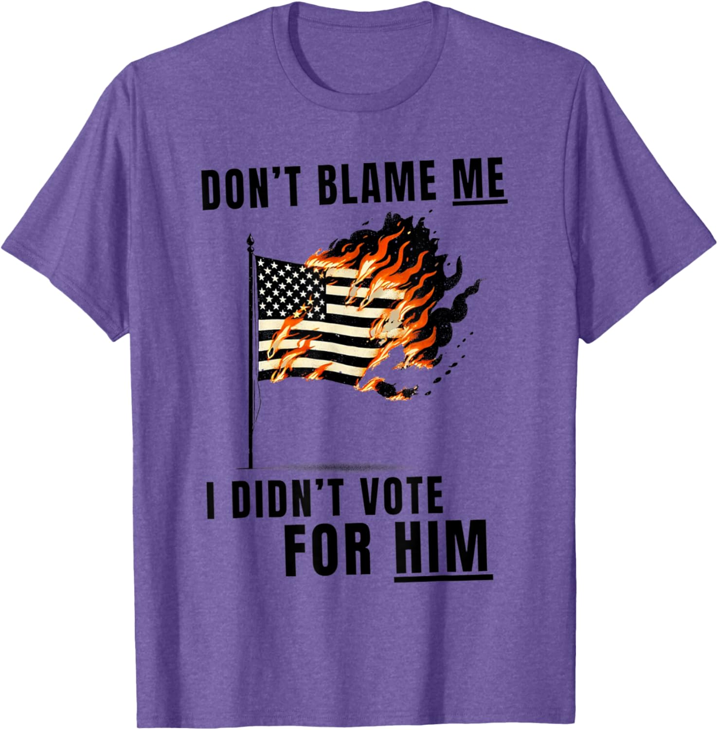 Funny Don't Blame Me I Didn't Vote For Him T-Shirt for Casual Wear - 22