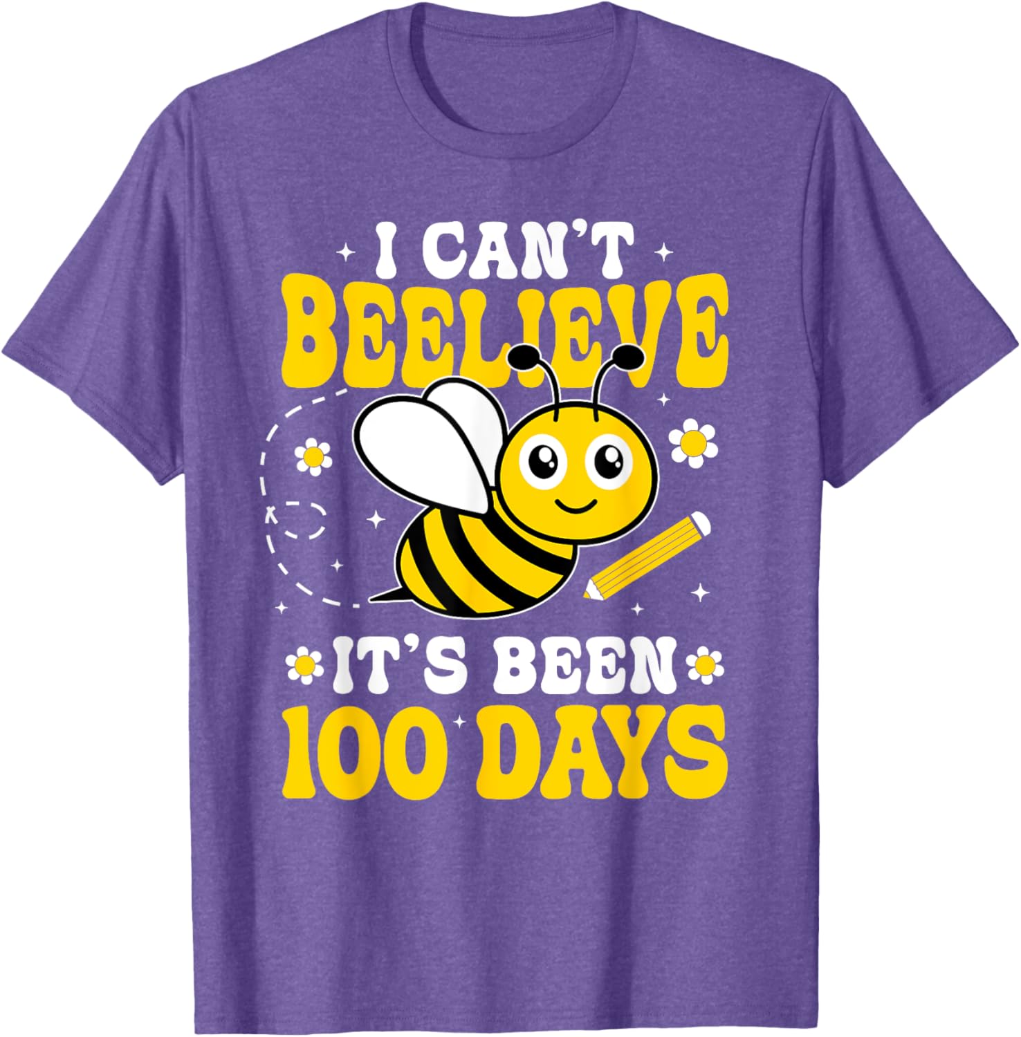 Cute Bee 100 Days of School T-Shirt for Kids Fun School Celebration - 17