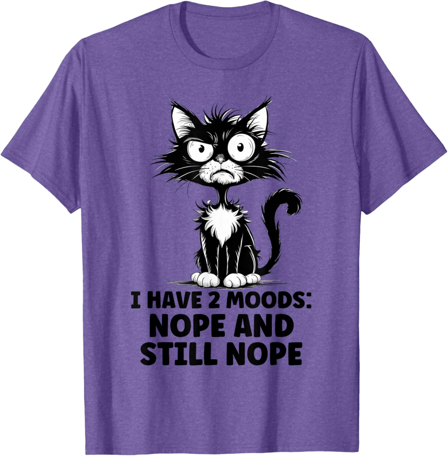 Funny Angry Stressed Cat Meme T-Shirt for Cat Lovers of All Ages - 9