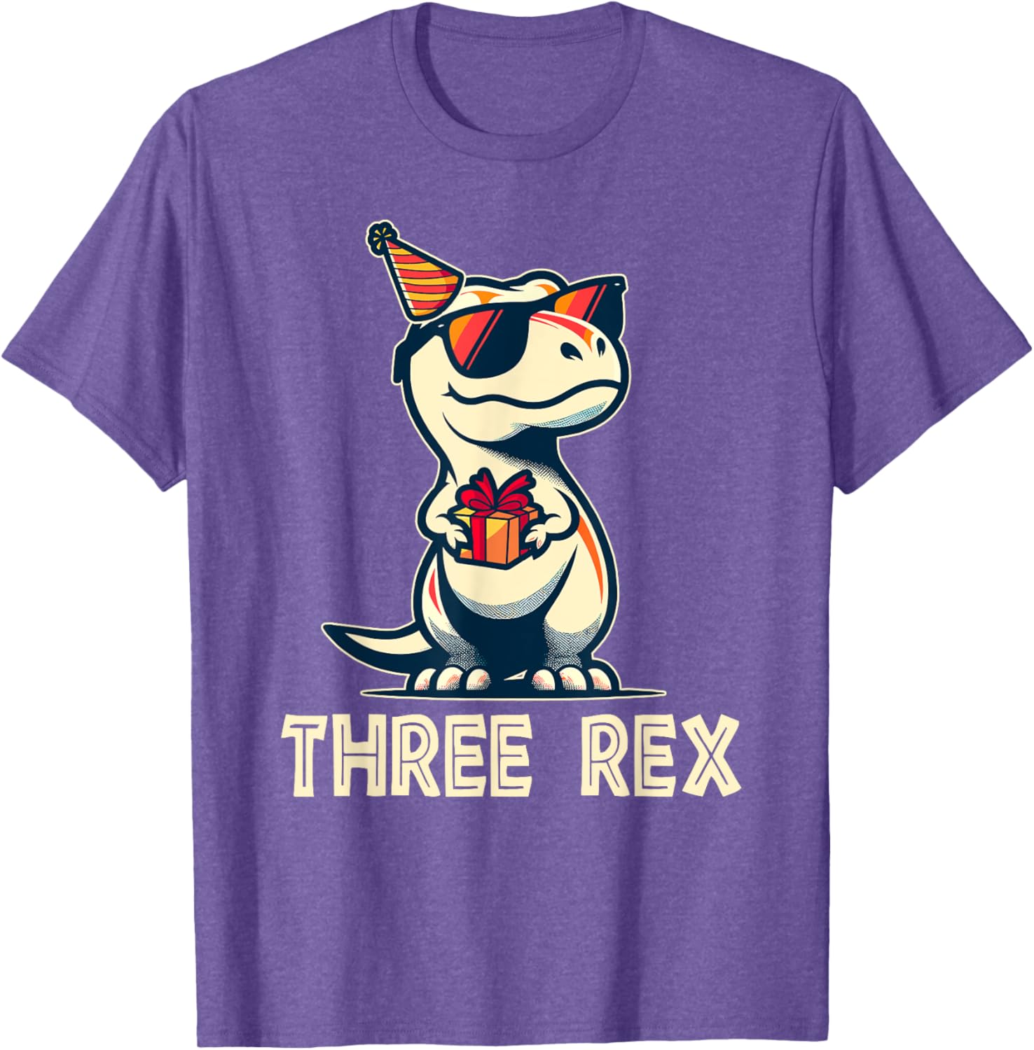 Adorable 3 Rex Dinosaur Birthday T-Shirt for Boys and Girls - 8