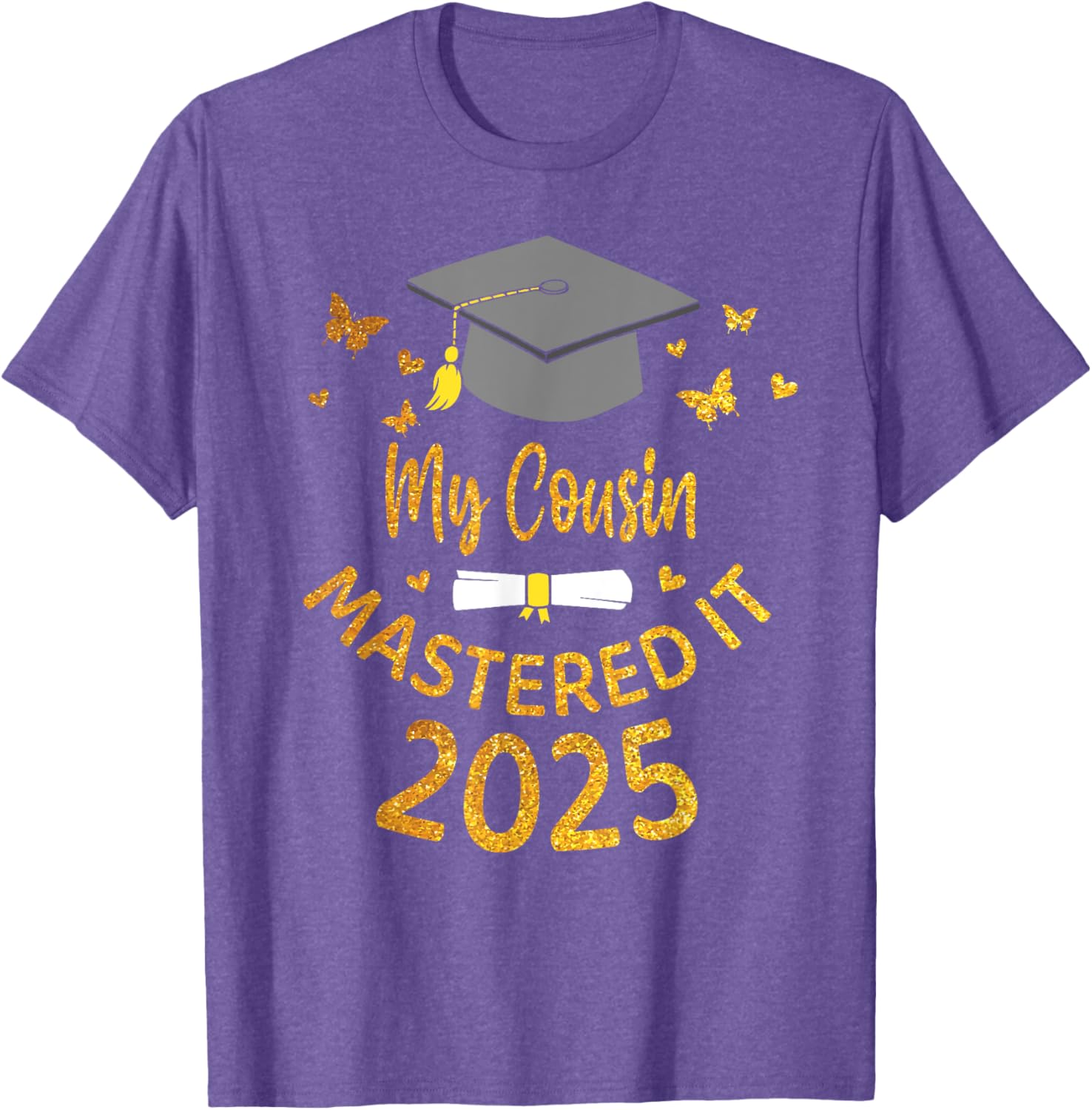 Cousin Masters Degree Graduation 2025 T-Shirt for Proud Family Celebrations - 14