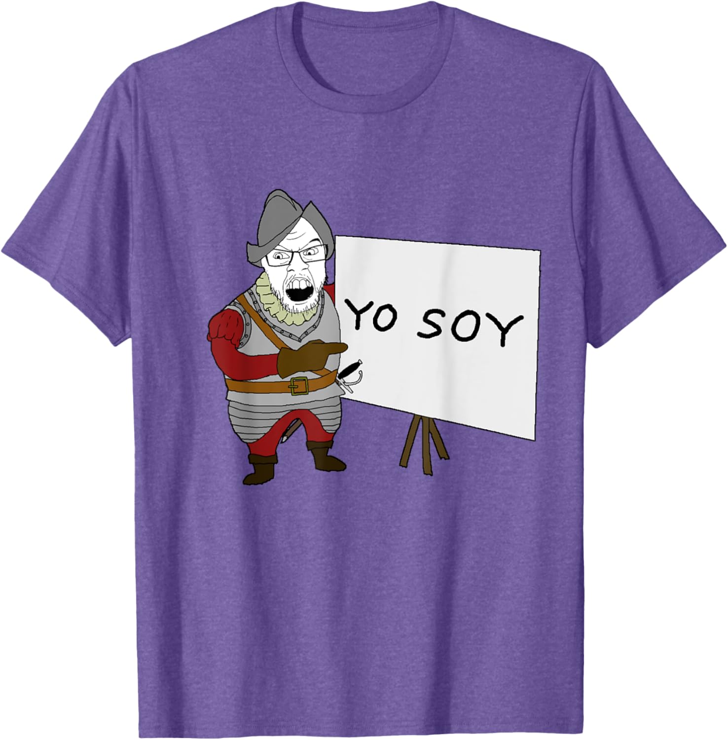 Soyjak Conquistador Wojak Soyboy T-Shirt for Spanish Teachers - 14