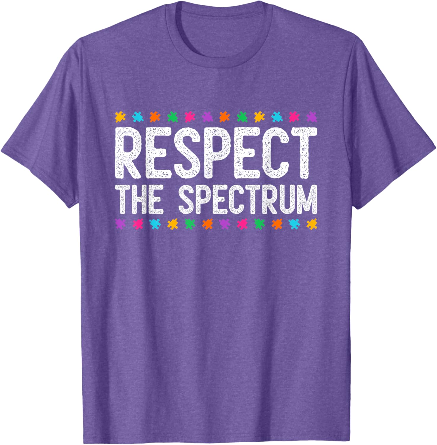Respect The Spectrum Autism Awareness Puzzle Piece Warrior T-Shirt - 12