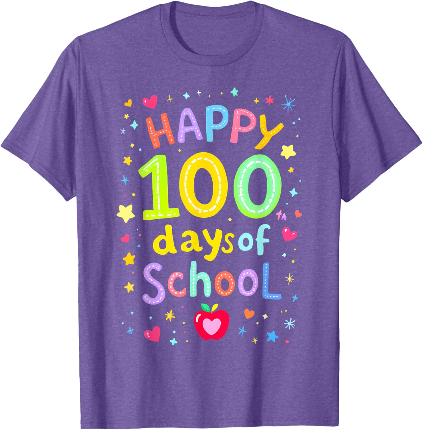 Happy 100 Days of School T-Shirt for Teachers and Students - 4