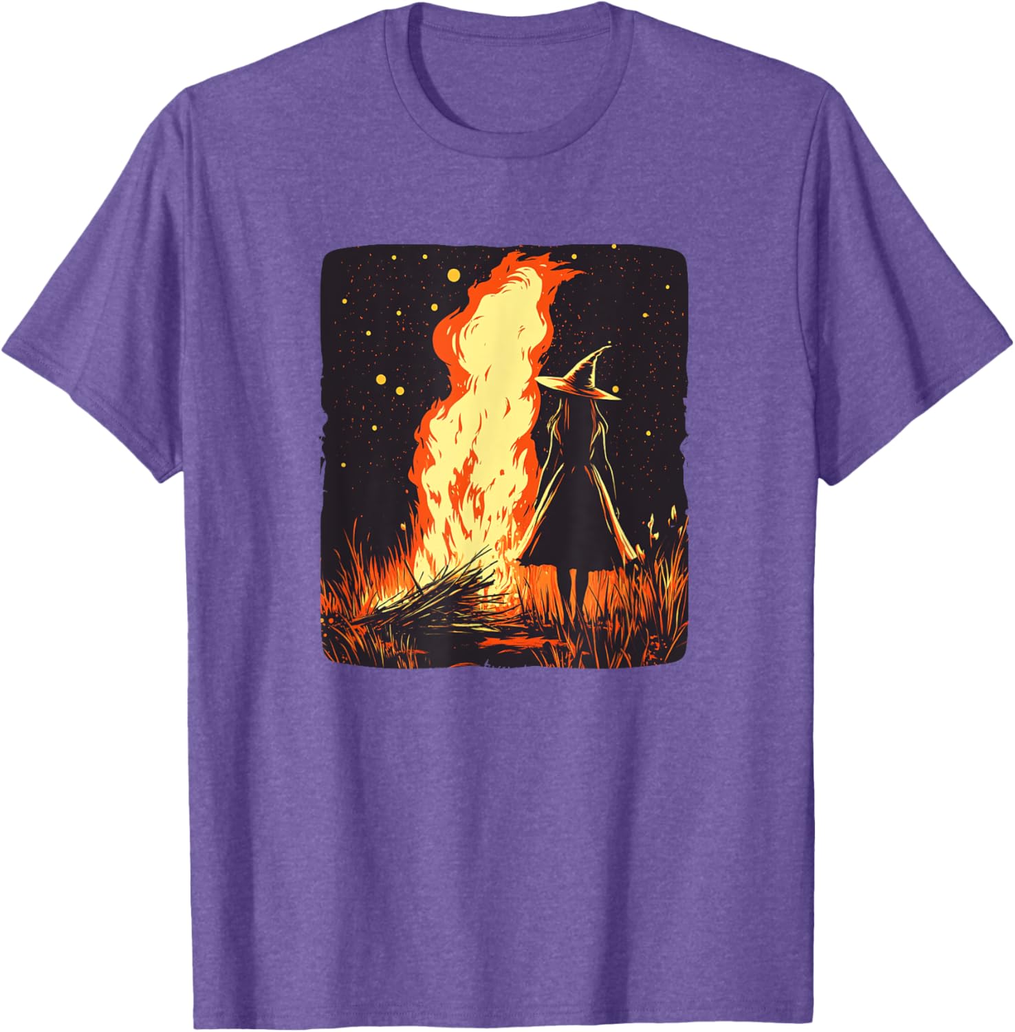Spellbinding Witch and Bonfire Magic T-Shirt for Enchanting Nights - 7